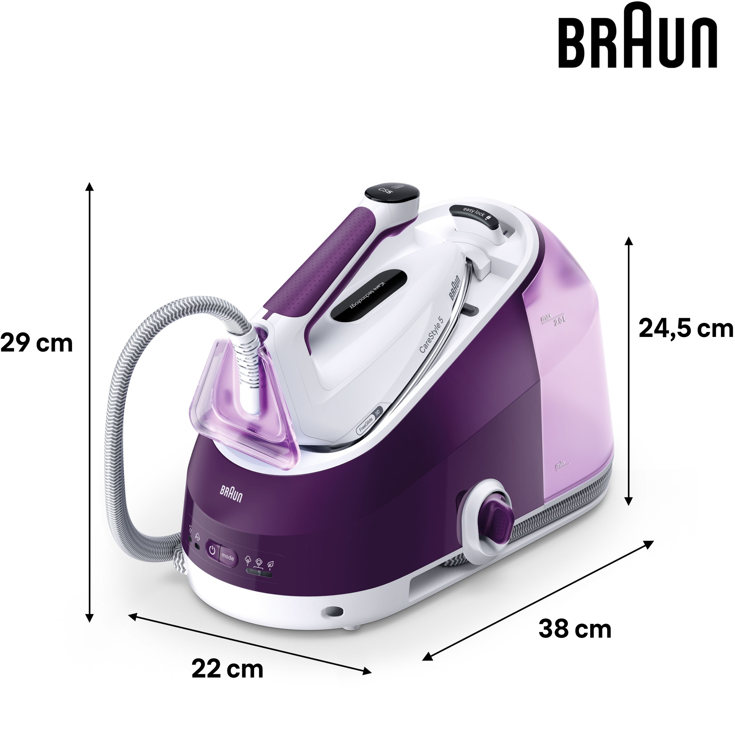 Braun Dampfbügelstation »CareStyle 5 IS 5247 VI«, weiß/violett
