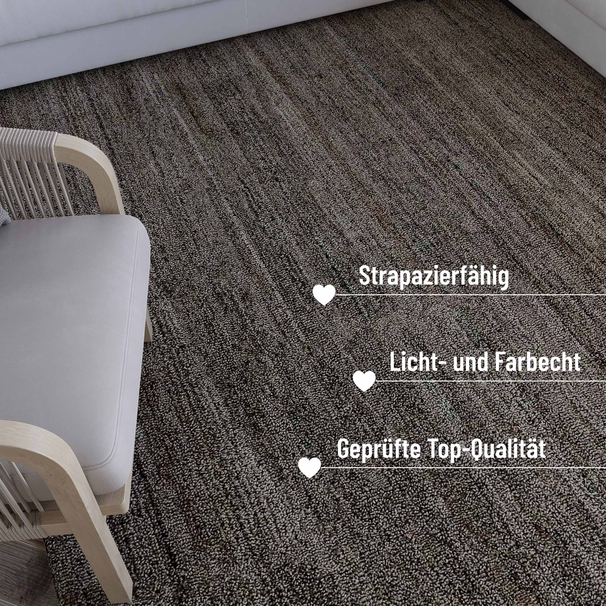 Wecon home Teppich »Hamptons EIGHTEEN«, rechteckig, 15 mm Höhe, Läufer, Kurzflor, Wohnzimmer, Schlafzimmer, elegant, robust, Streifen