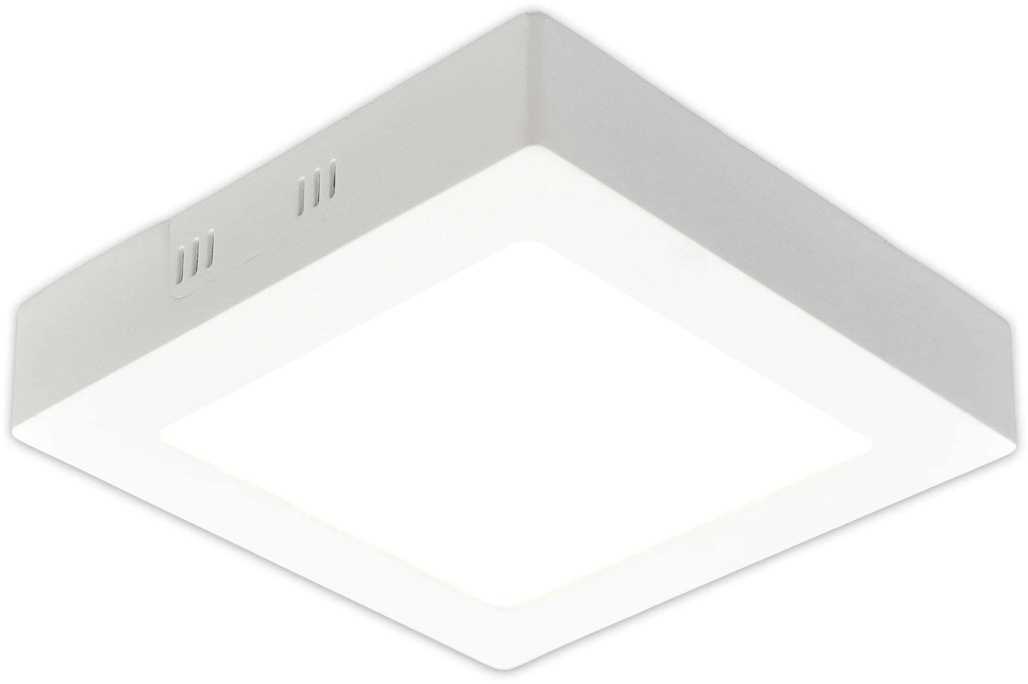 näve LED Panel »Dimplex« LED-Modul 1 Stk. Warmweiß Aufbaupanel eckig weiß, dimmbar, Phasenan- und abschnitt, 17,2x17,2cm