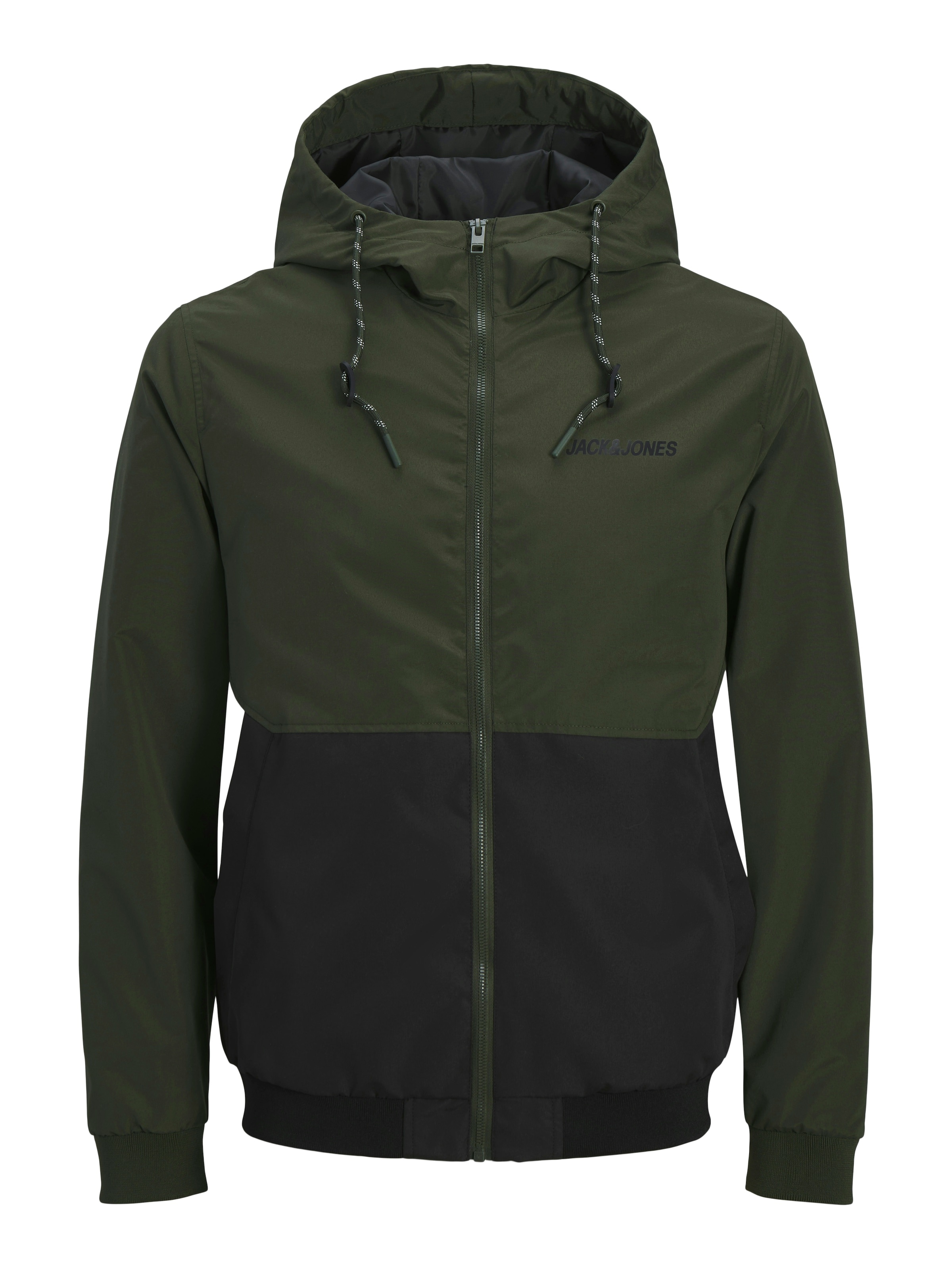Jack & Jones Blouson »JJERUSH HOOD BOMBER NOOS«, mit Kapuze, mit Logo Schriftzug