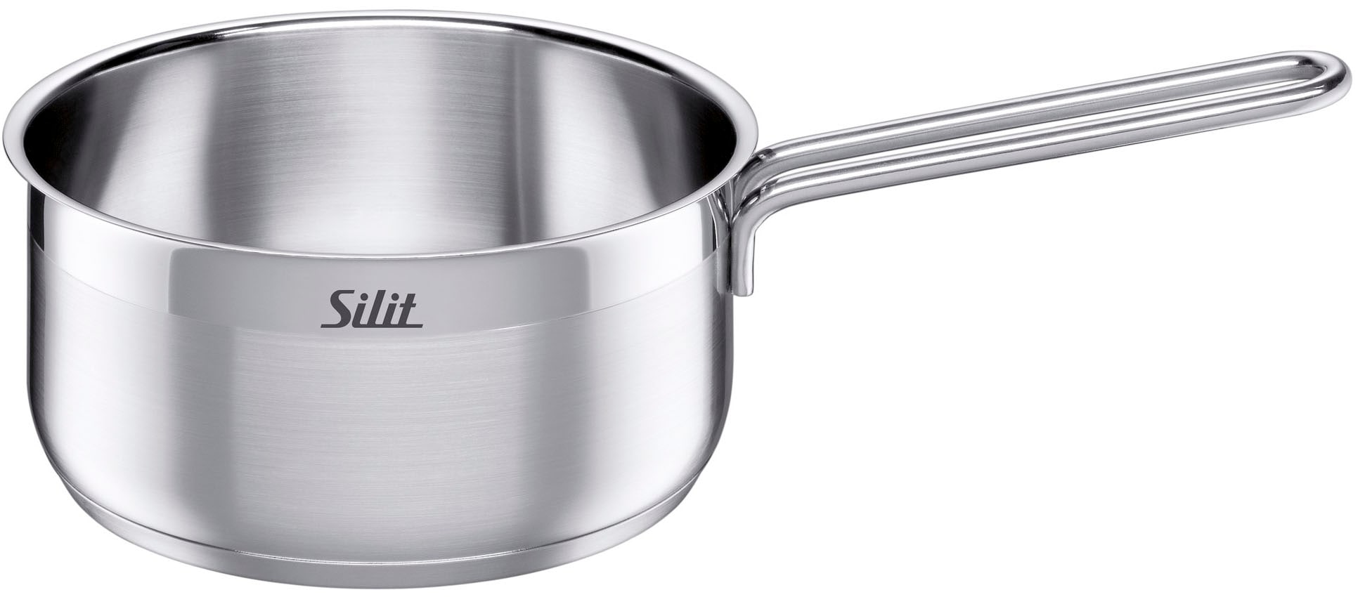 Silit Topf-Set »Toskana, Kochtopf Set mit Glasdeckel induktionsgeeignet, teilmattiert« Set, mit Milchtopf und Dampfgareinsatz, 14 Stk. tlg. Edelstahl 18/10