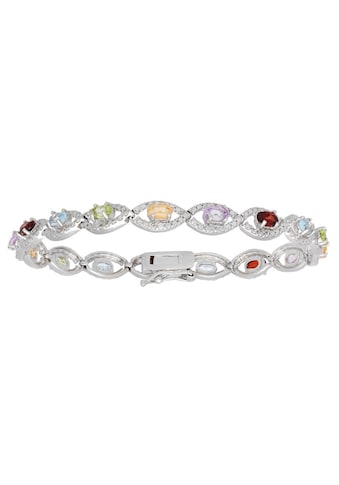 Firetti Silberarmband »bunte Steine, rhodiniert, glänzend, massiv«, mit Diamant,... kaufen