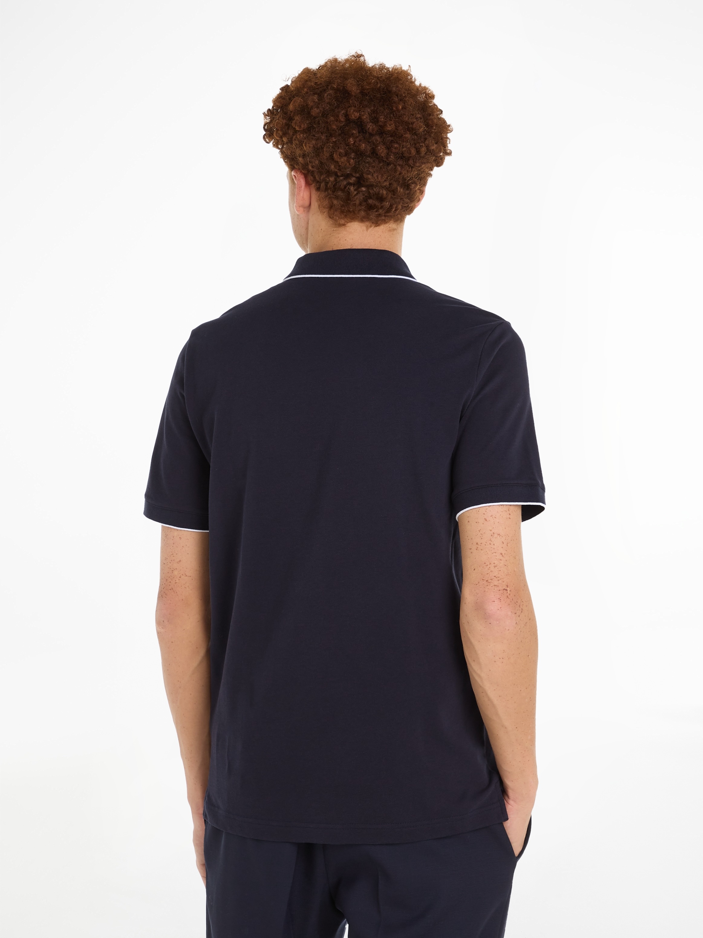 Calvin Klein Poloshirt »STRETCH PIQUE TIPPING POLO«, mit Streifendetail am Kragen