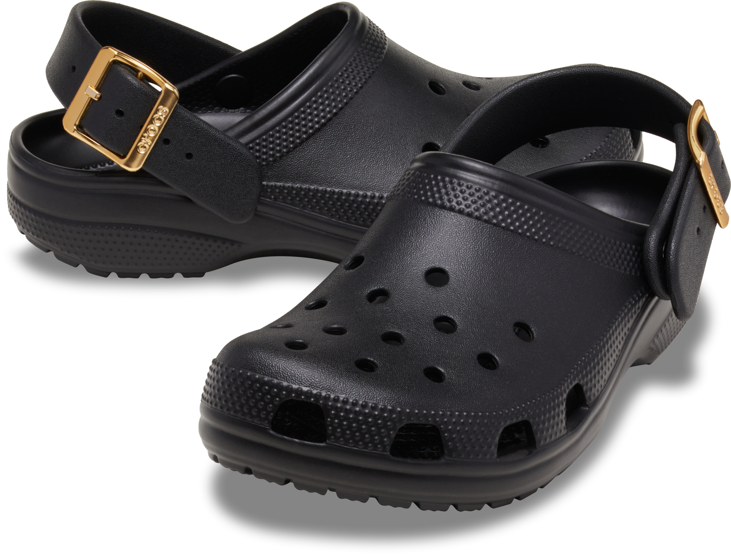 Crocs Clog »Classic Matallic Buckle Clog«  Hausschuh, Schlupfschuh mit schwenkbarem Fersenriemen