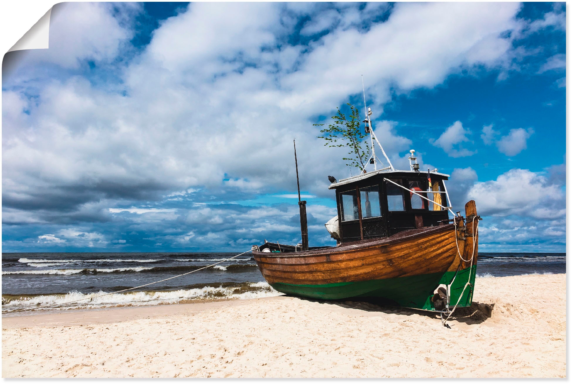 Poster »Fischerboot in Ahlbeck Insel Usedom«, Boote & Schiffe, (1 St.), als Alubild,...