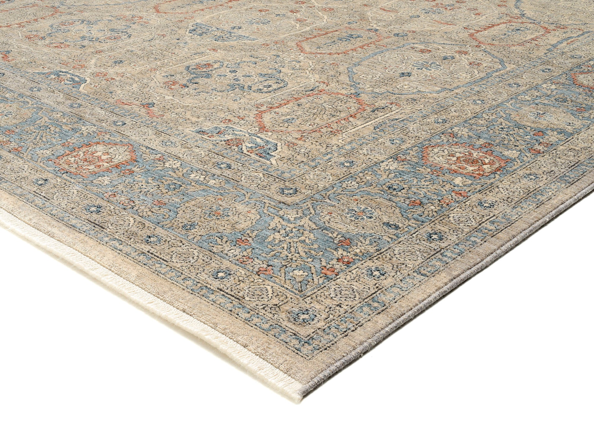 OCI DIE TEPPICHMARKE Teppich »GRAND FASHION 02« rechteckig 5 mm Höhe Vintage Optik, feine Fransen, Wohnzimmer