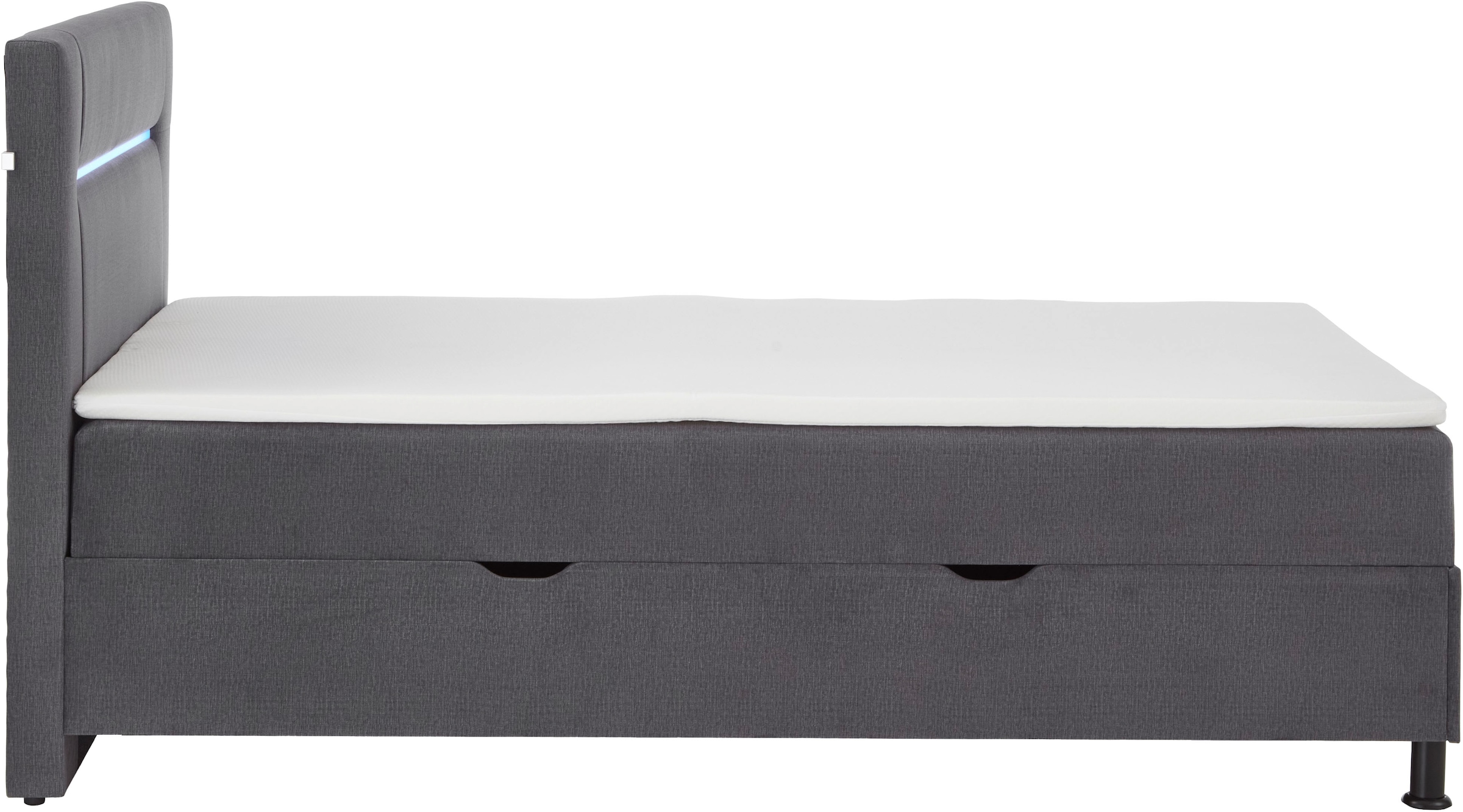INOSIGN Boxbett »Escalon LED mit Bettkasten, inkl. Topper, LED-Lichtleiste im Kopfteil«, erhältlich in den Breiten 120x200cm und 180x200cm