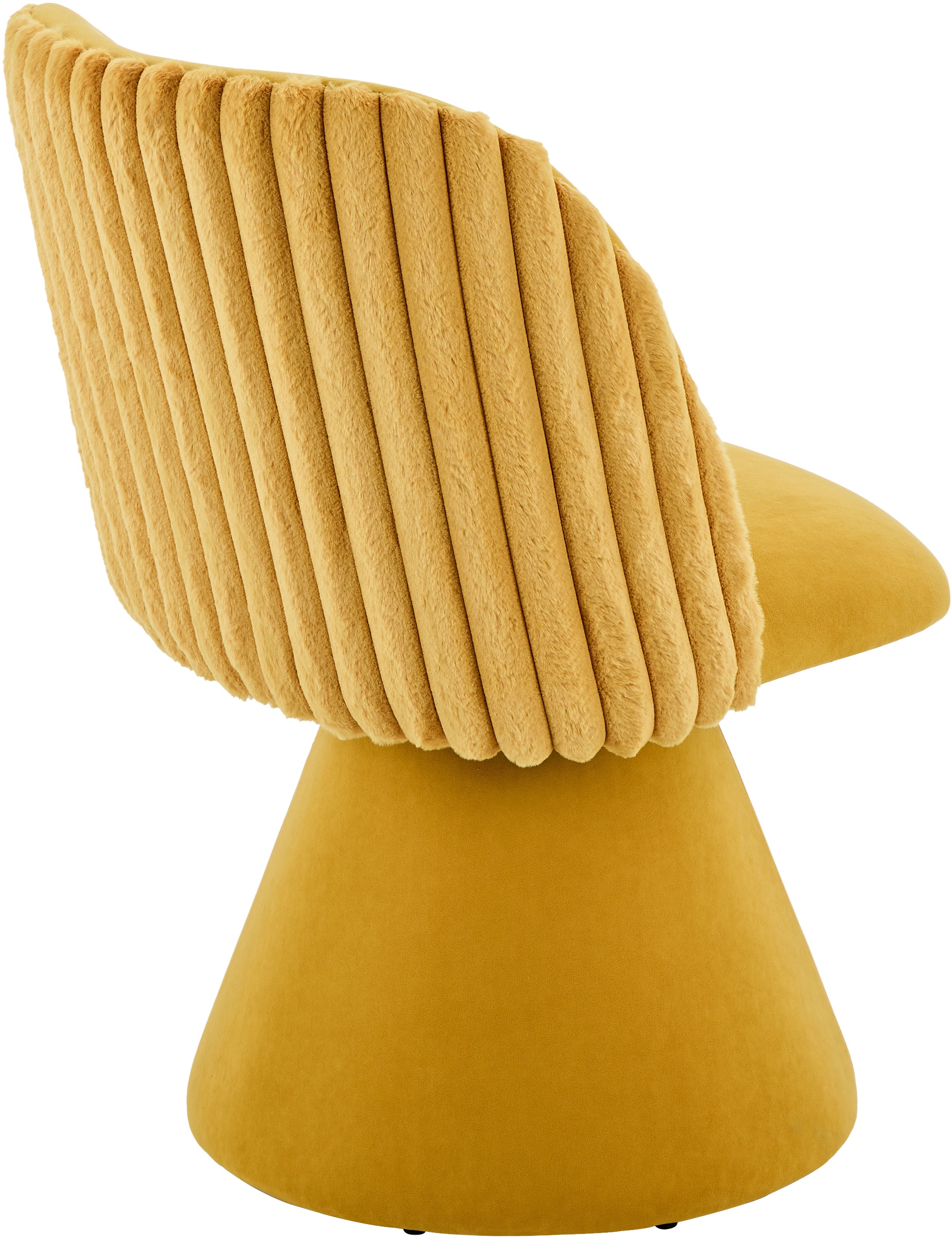 HELA Drehstuhl »BARI« (Set) 2 Stk.360° drehbar, Polsterfuß, Materialkombi, Außen Felloptik Innen Velvet