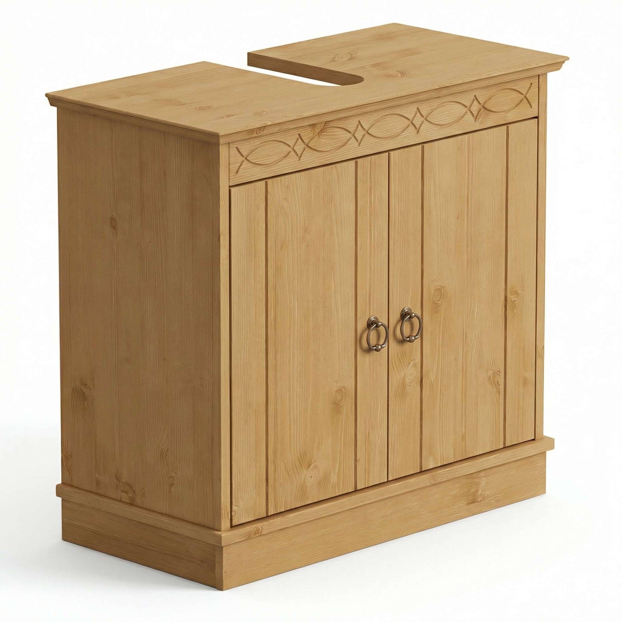 OTTO home Waschbeckenunterschrank "Indra, Badschrank, Badmöbel, Badezimmerschrank" aus massiver Kiefer, 2 Türen, FSC-zertifiziert