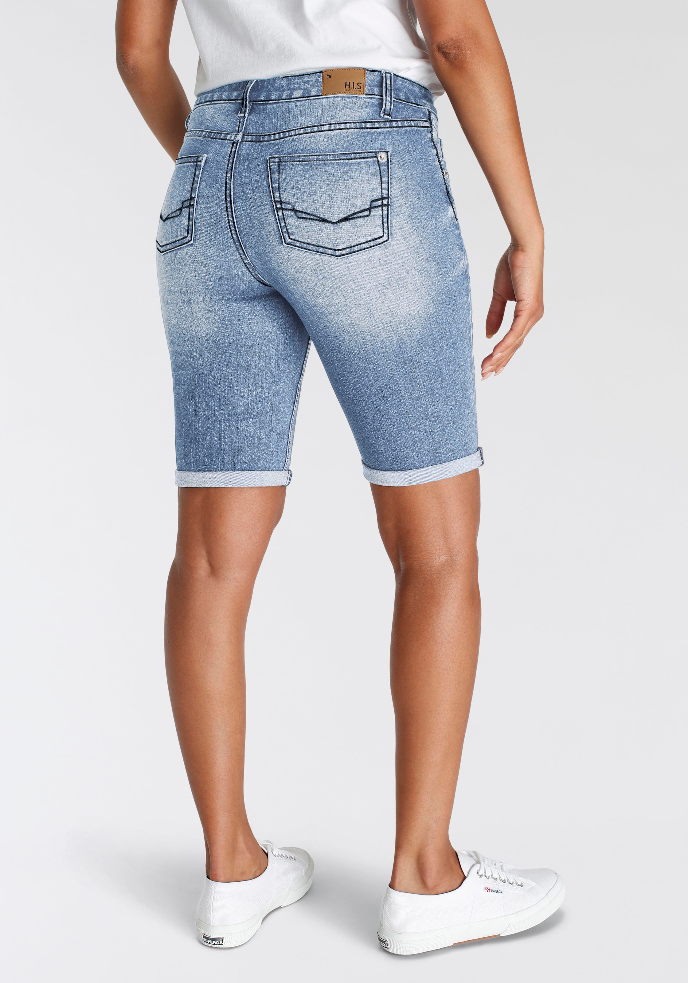 H.I.S Jeansshorts »duffyHS«, ökologische, wassersparende Produktion durch Ozon Wash