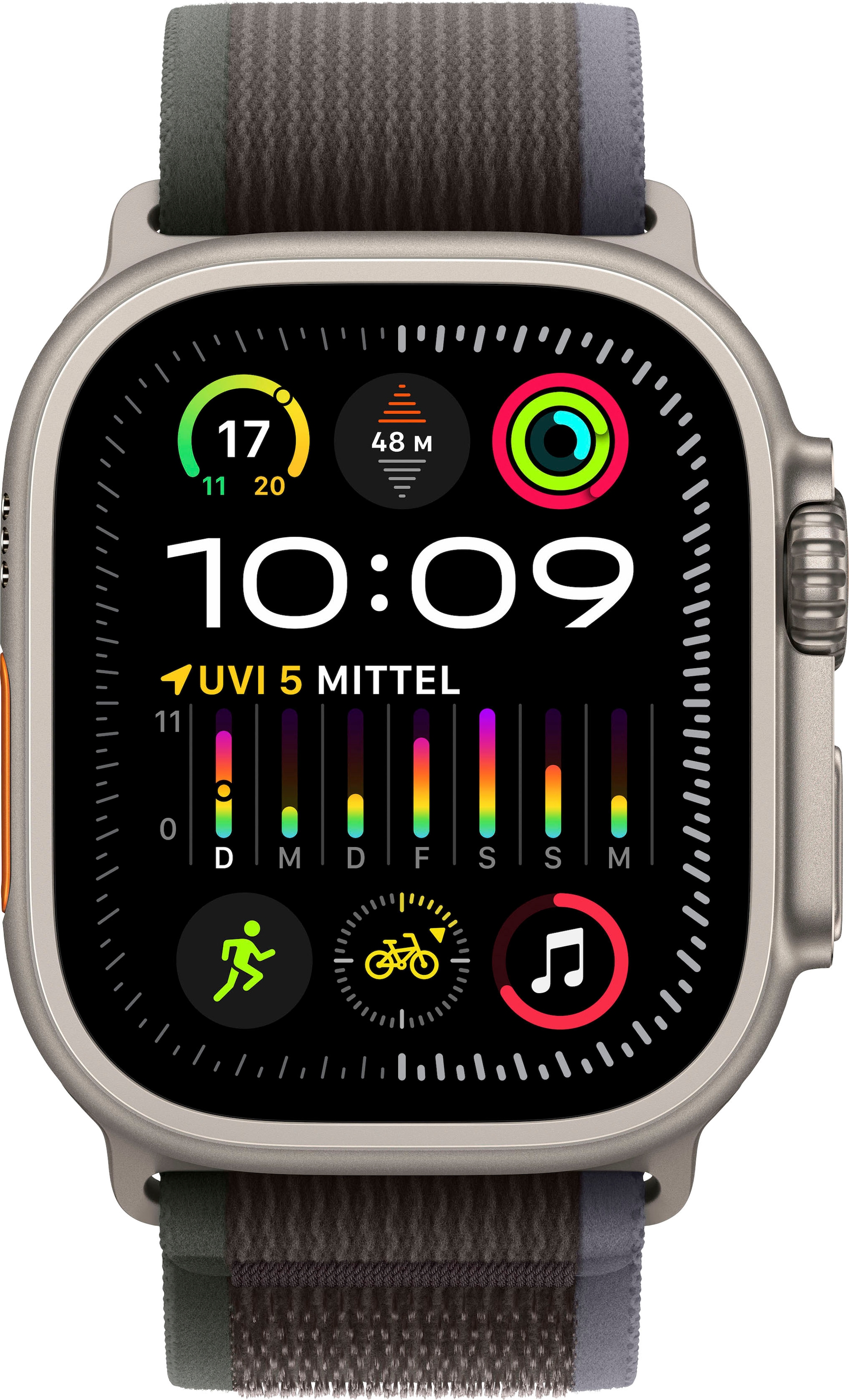 Apple Smartwatch »Watch Ultra 2 GPS 49 mm + Cellular Titanium M/L«, (Watch OS 10 Trail Loop)