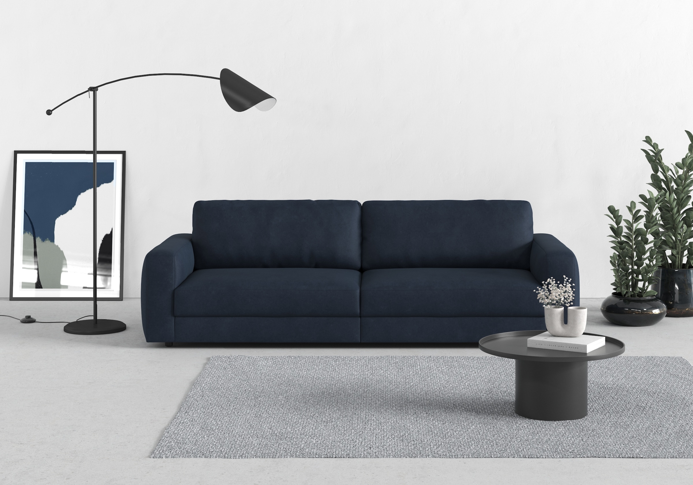 TRENDMANUFAKTUR Big-Sofa »Bourbon, Designsofa,«, mit extra hohem Sitzkomfort, in...