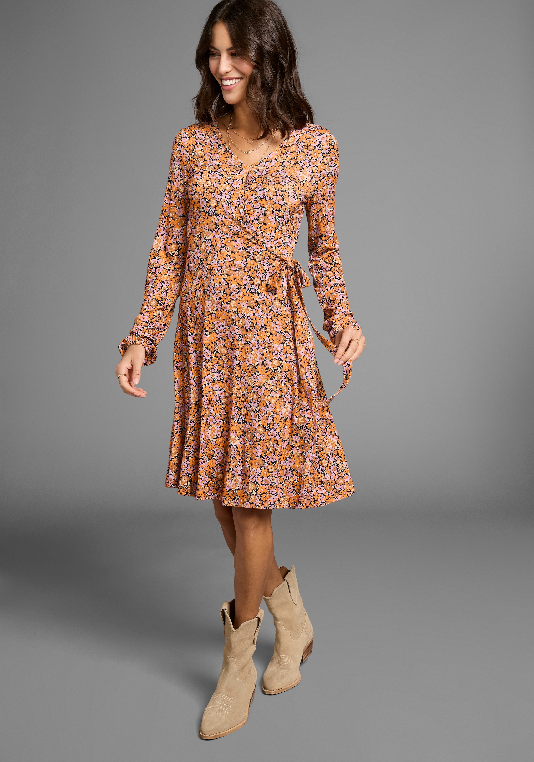 Laura Scott Jerseykleid, mit Wickeldetail