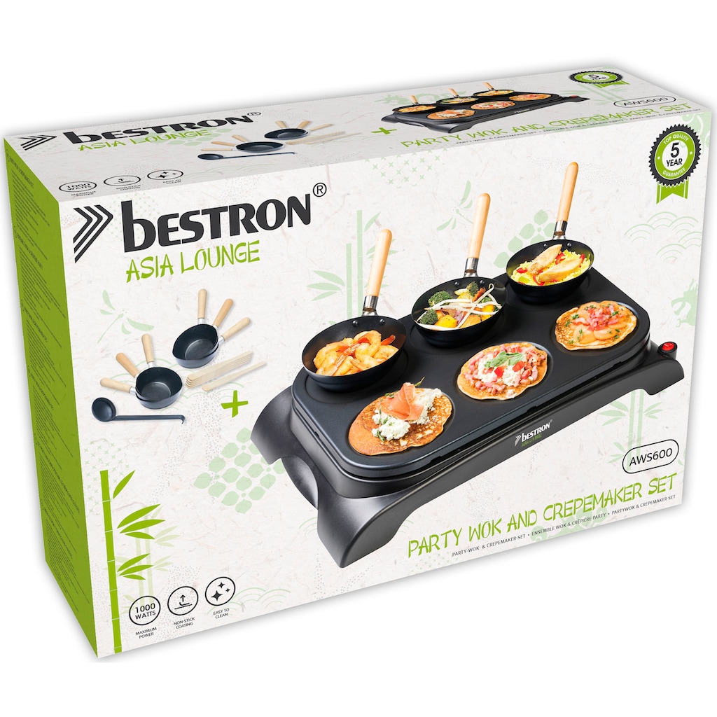 bestron Raclette »AWS600«, 6 St. Raclettepfännchen, 1000 W