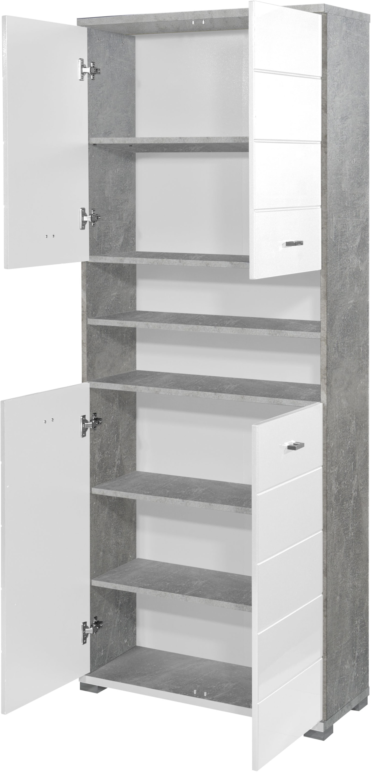 BASIC by Balculina Hochschrank »Pool, Badezimmerschrank BxHxT 76x190x31« 1 Stk. tlg. Breite 76cm, Tür L/R montierbar