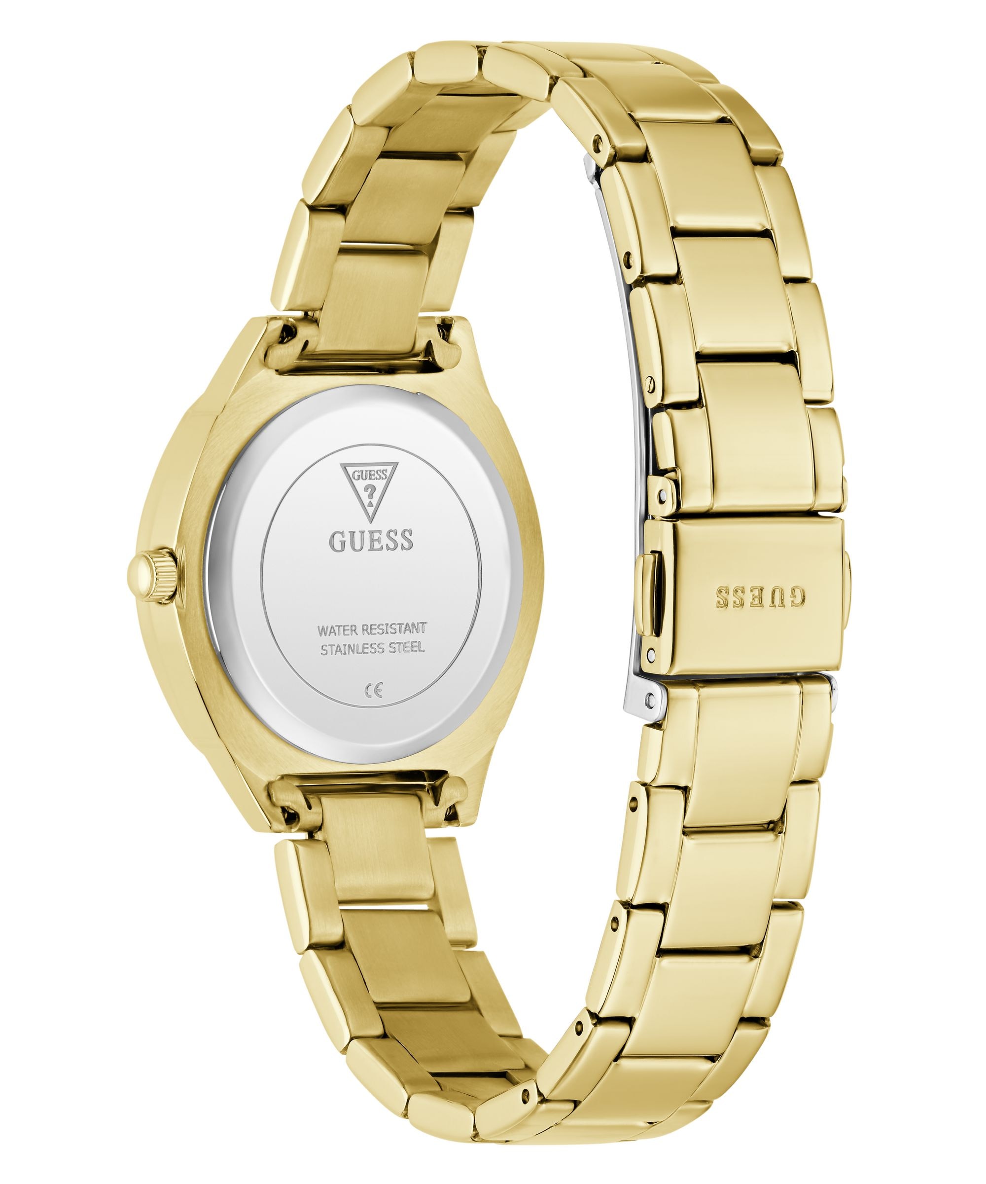 Guess Quarzuhr »GUESS-CHARLOTTE« Armbanduhr, Damenuhr, Edelstahlarmband, analog