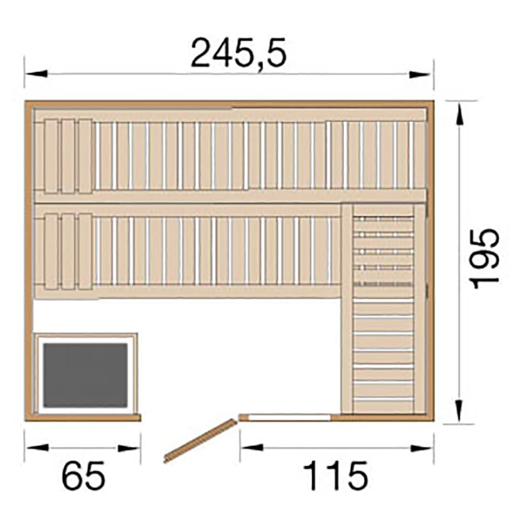 weka Sauna »Bergen«, (Set)