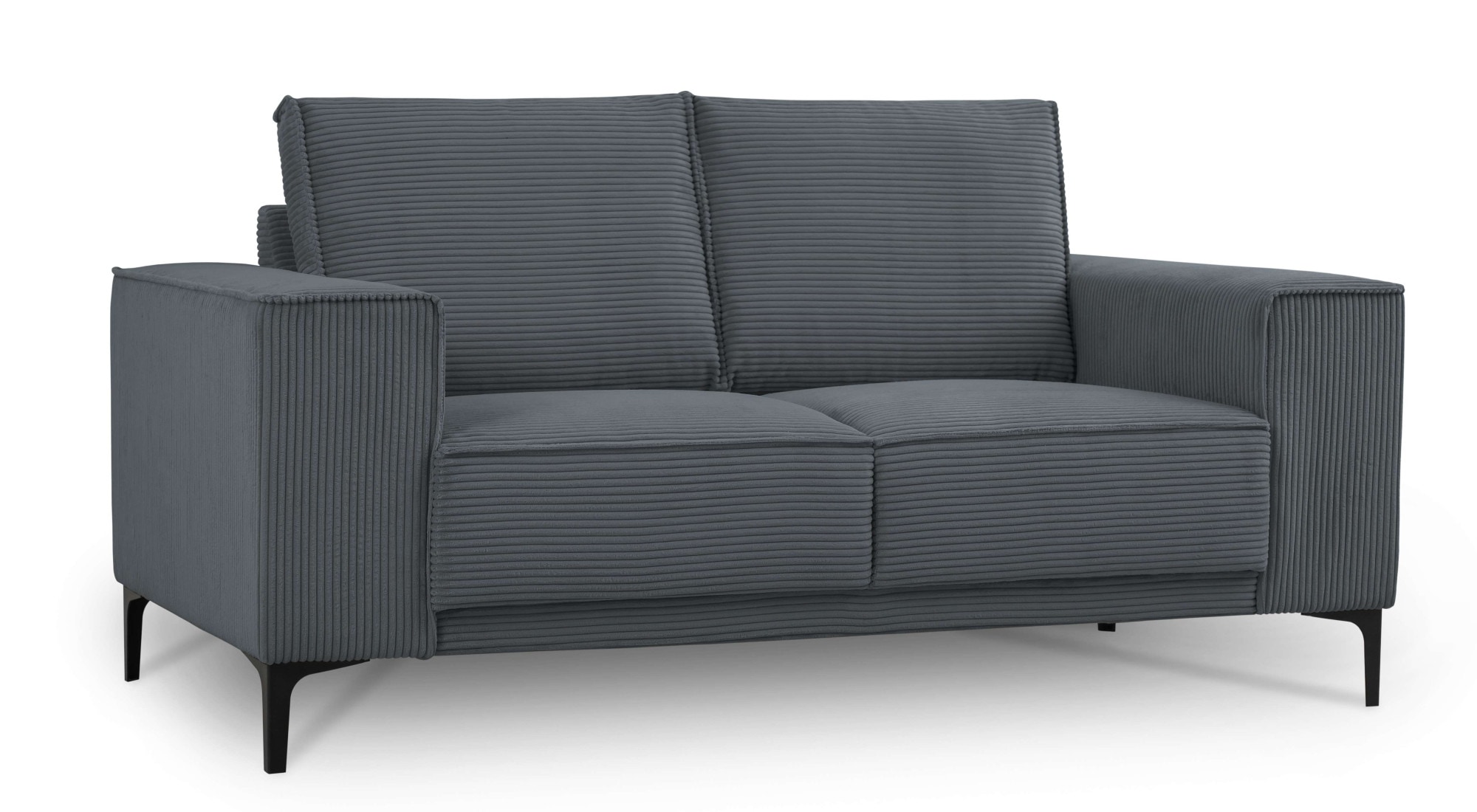OTTO home 2-Sitzer »OLAND Cord, Sofa, B: 164 cm, Skandi-Design« 164 cm, Wellenunterfederung, Skandi-Design, Metallfüße