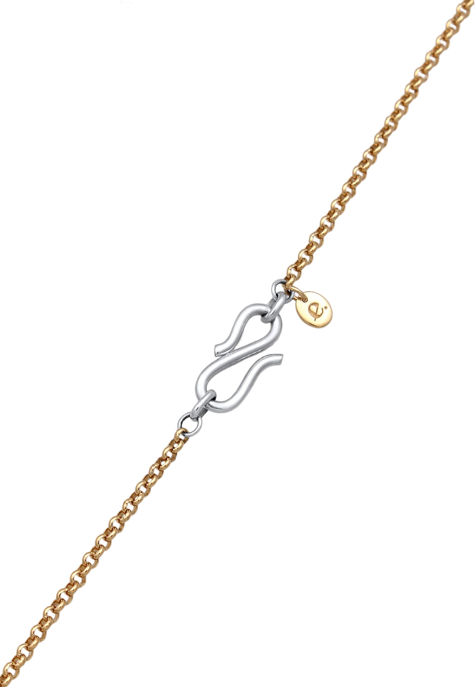 Elli Premium Silberkette »Halskette Muschelkernperle Weiß 925 Sterling Silber vergoldet«
