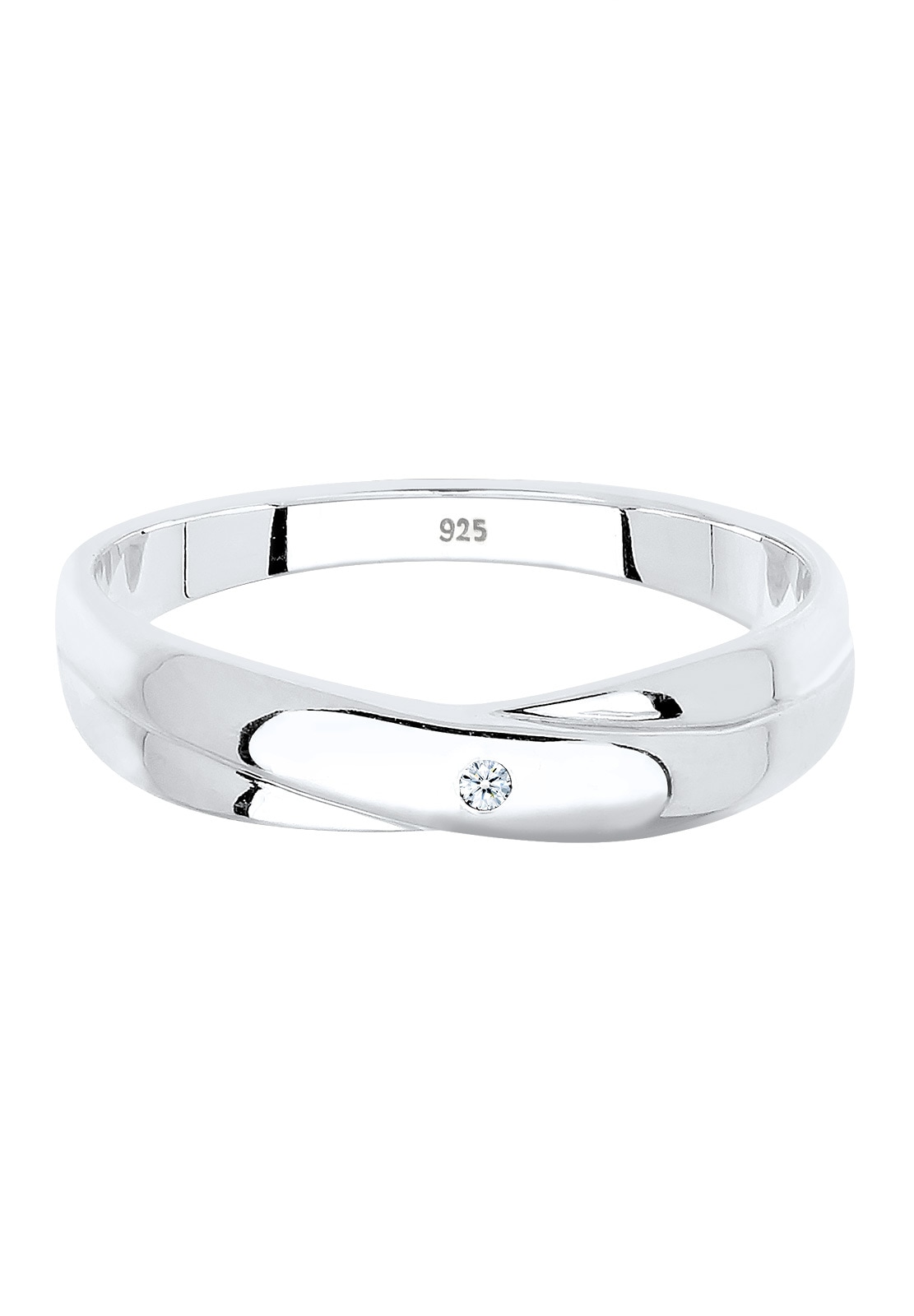 Elli DIAMONDS Verlobungsring »Ring Verlobungsring Diamant Weiß Brillantschliff (0.015 ct) 925 Sterling Silber«
