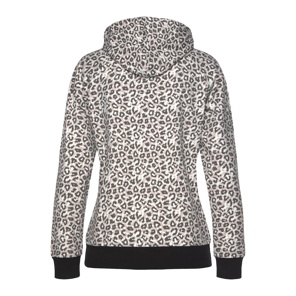 LASCANA Kapuzensweatjacke »Sweatshirtjacke mit Details in Roségold«