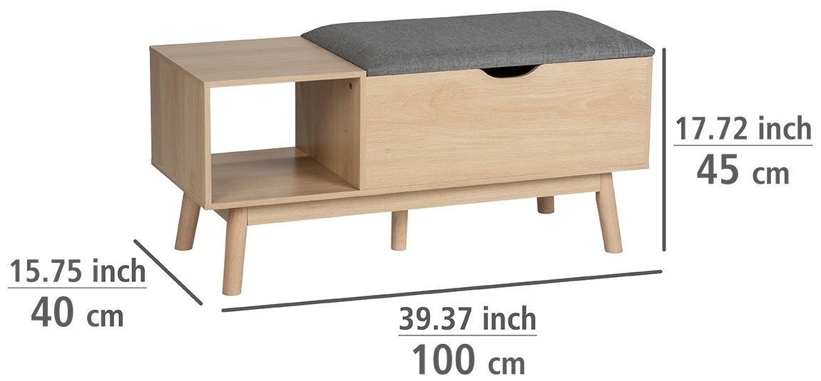 WENKO Schuhbank »Edda«, BxTxH: 100x40x45 cm