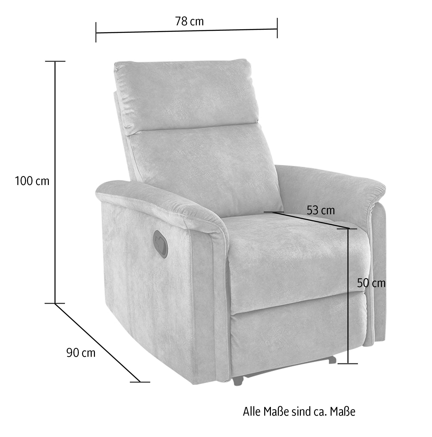 Jockenhöfer Gruppe Sessel »Amrum«, Liegefunktion durch halbautomatische  Reclinerfunktion, TFK-Polsterung bequem bestellen