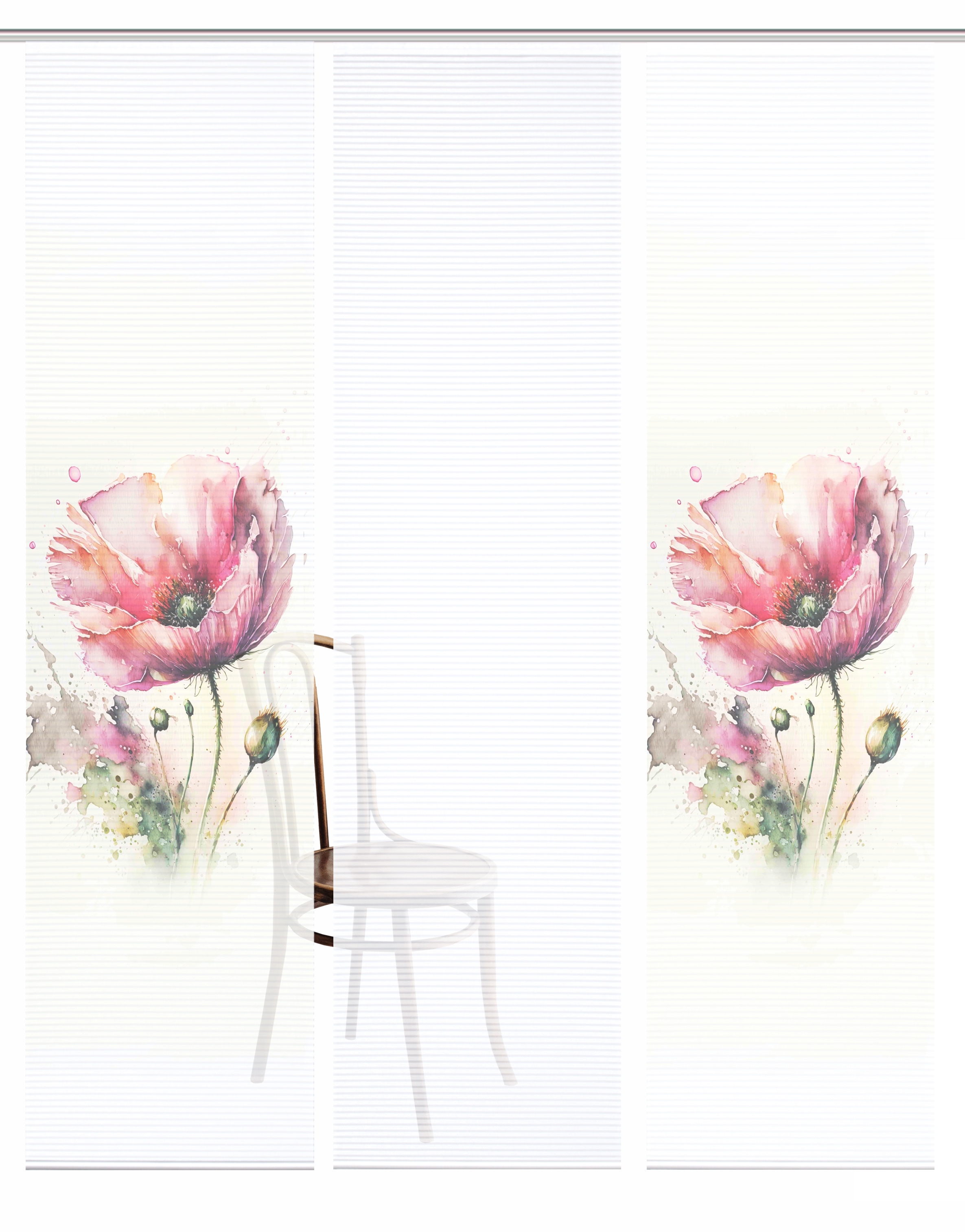 HOME in green Schiebegardine »MELIORA« Paneelwagen 3 Stk. tlg. Bambusoptik, SET, recycelt, Digitaldruck