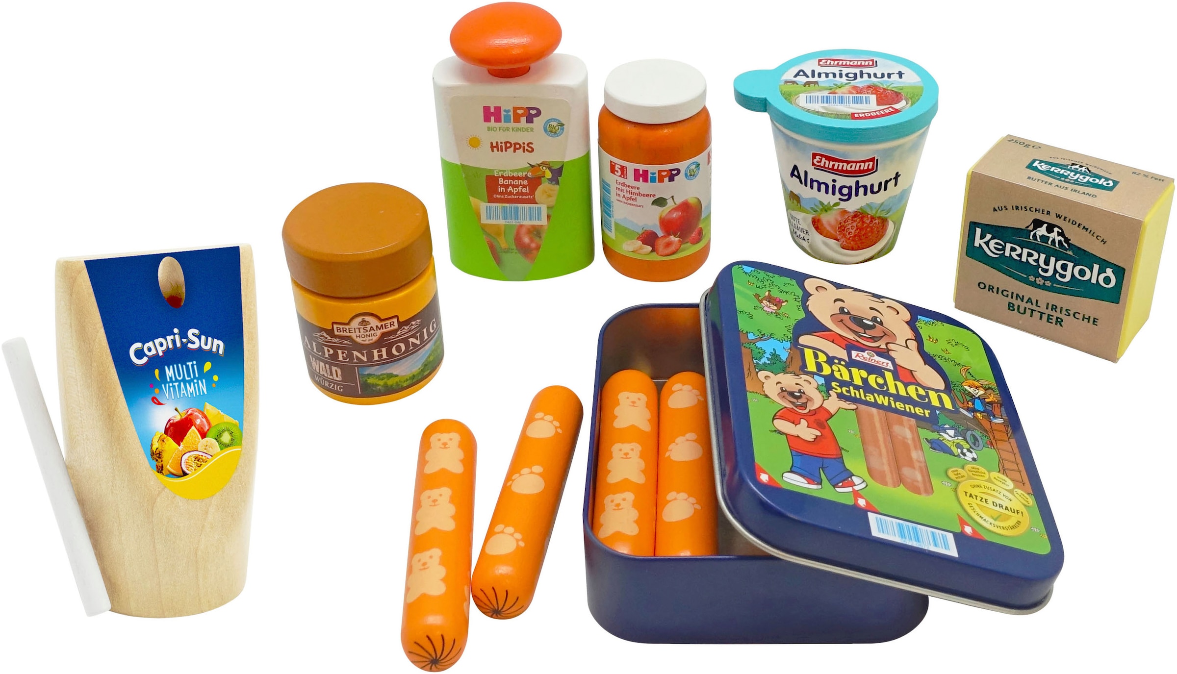 Tanner Kaufladensortiment »Großes Kaufladen Set aus Holz mit 7 Markenminiaturen« aus Holz, FSC® - schützt Wald