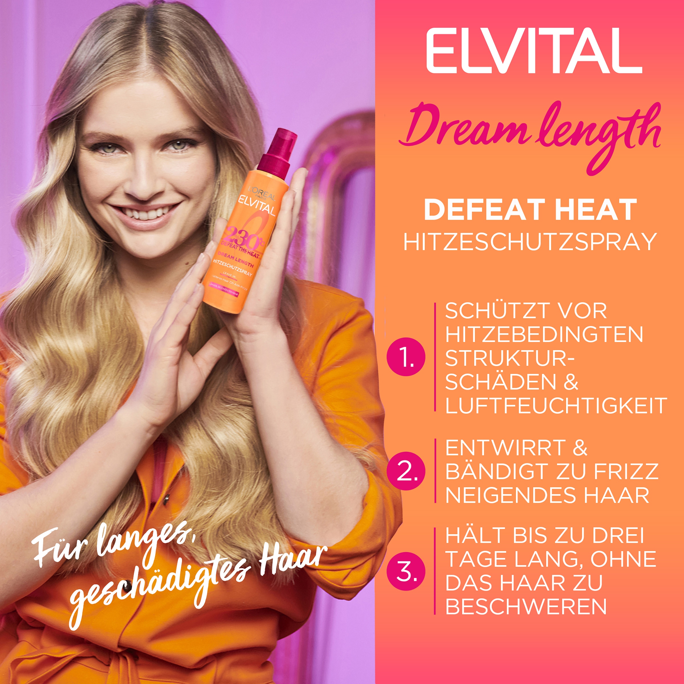 L'ORÉAL PARIS Hitzeschutzspray »L'Oréal Paris Dream Length Hitzeschutzspray«