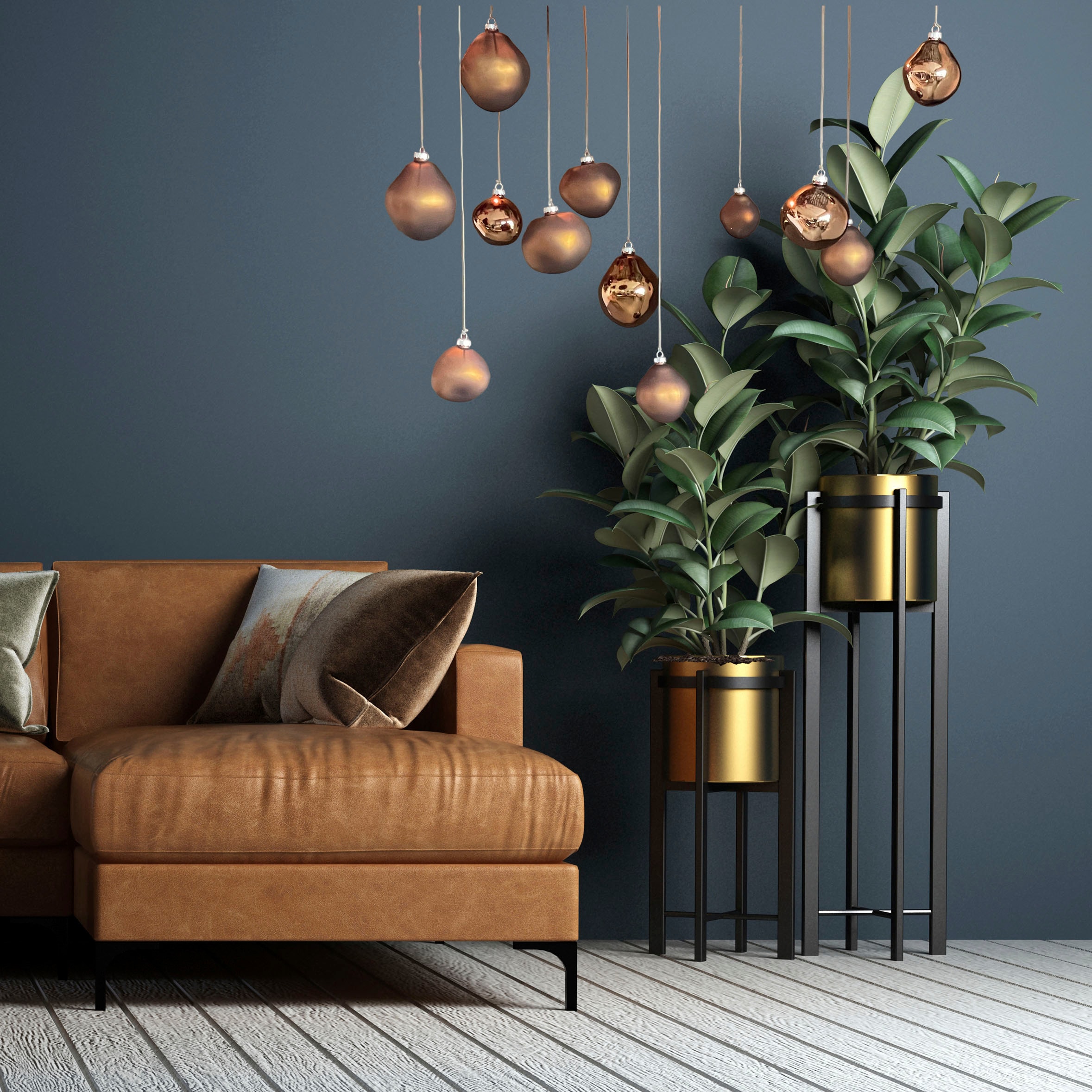 Leonique Weihnachtsbaumkugel »Birdelle glänzend, Weihnachtsdeko, Christbaumschmuck, Christbaumkugeln« Baumkugeln in organischer Form, Ø 10 cm, organische Kugeln aus Glas