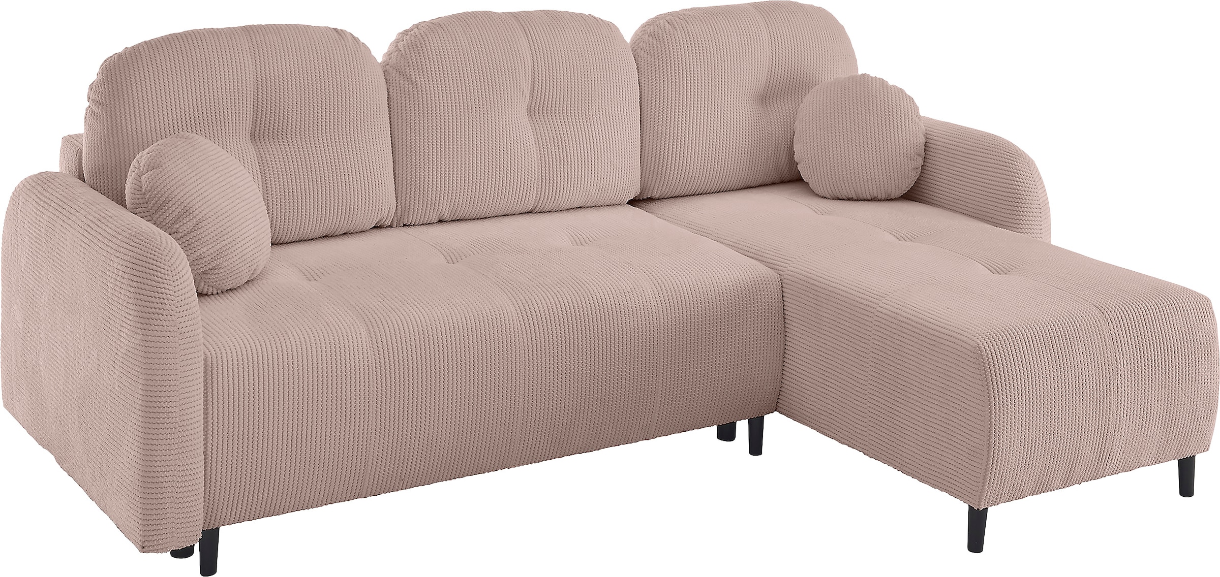 Leonique Ecksofa »BLAISE«, mit Bett-Funktion (Liegefläche 140/200 cm), Zier- und Rückenkissen