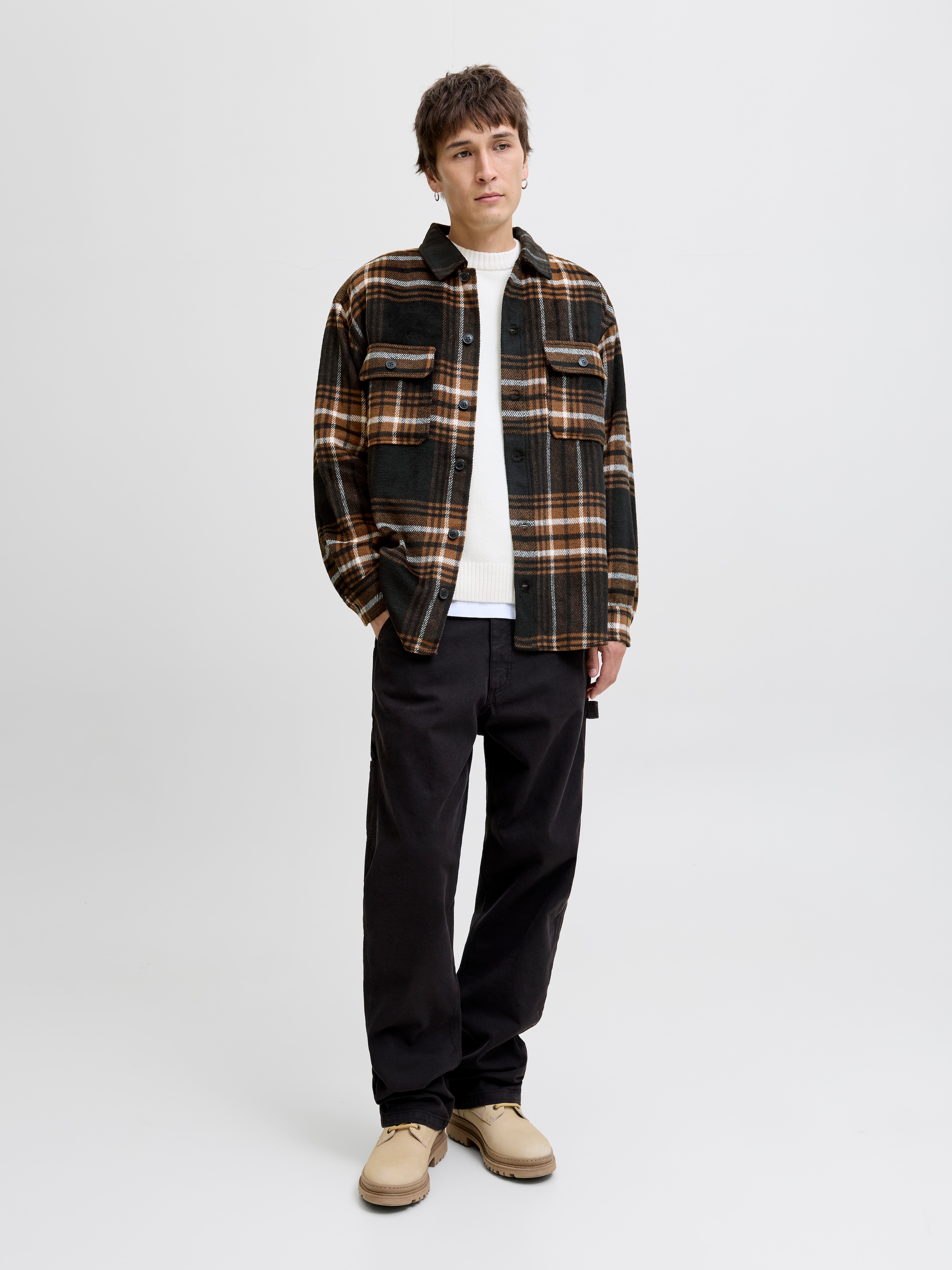 Jack & Jones Langarmhemd »JJEBRADLEY OLLIE OVERSHIRT LS NOOS« mit Brusttaschen