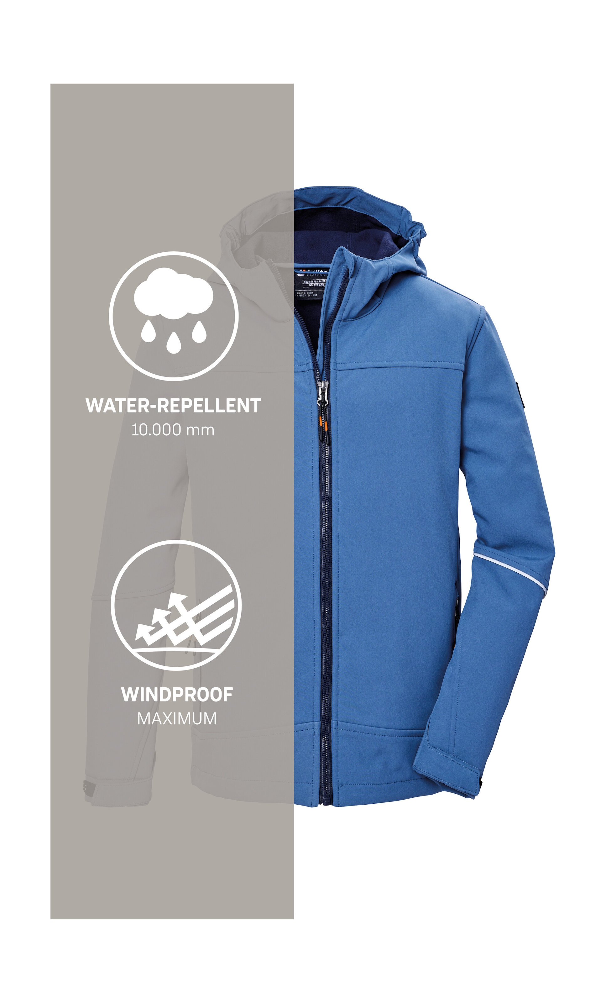 Killtec Softshelljacke »KOS 143 BYS SFTSHLL JCKT« Wind- und wasserabweisende, atmungsaktive Kinderjacke
