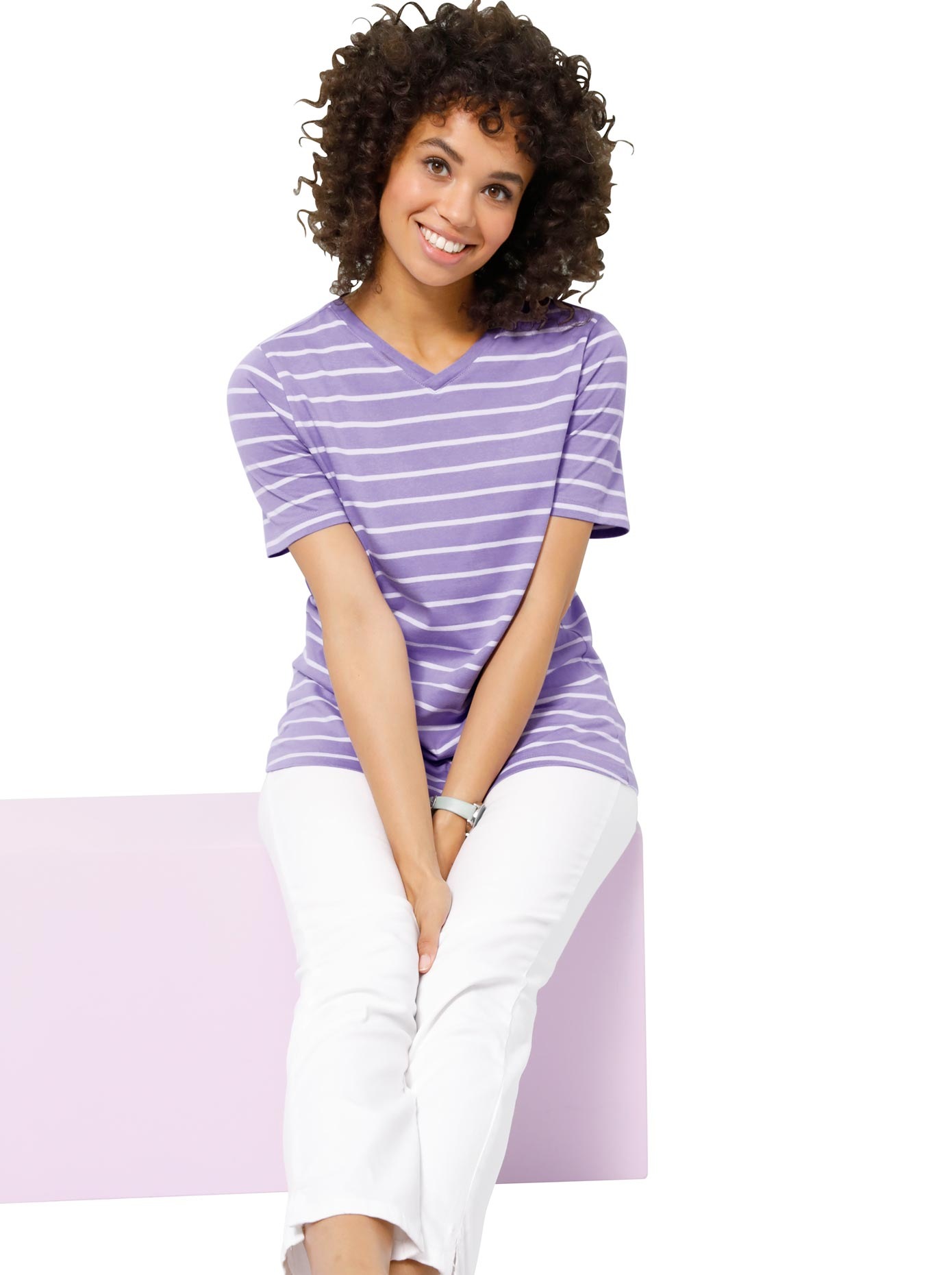 Classic Basics Kurzarmshirt »Ringelshirt« (1 tlg.)
