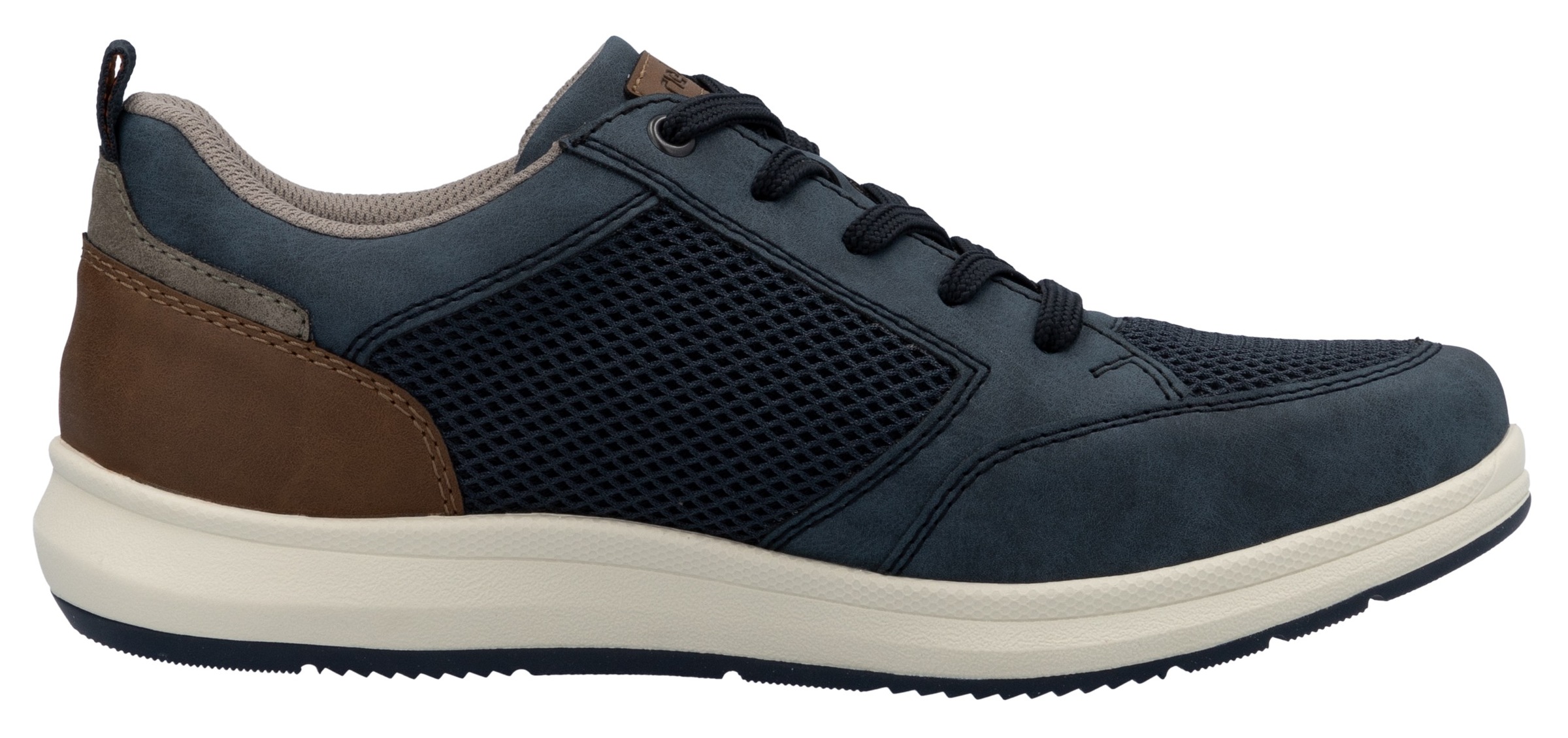Rieker Sneaker, Halbschuh, Freizeitschuh, Schnürschuh mit seitlichem Reißverschluss
