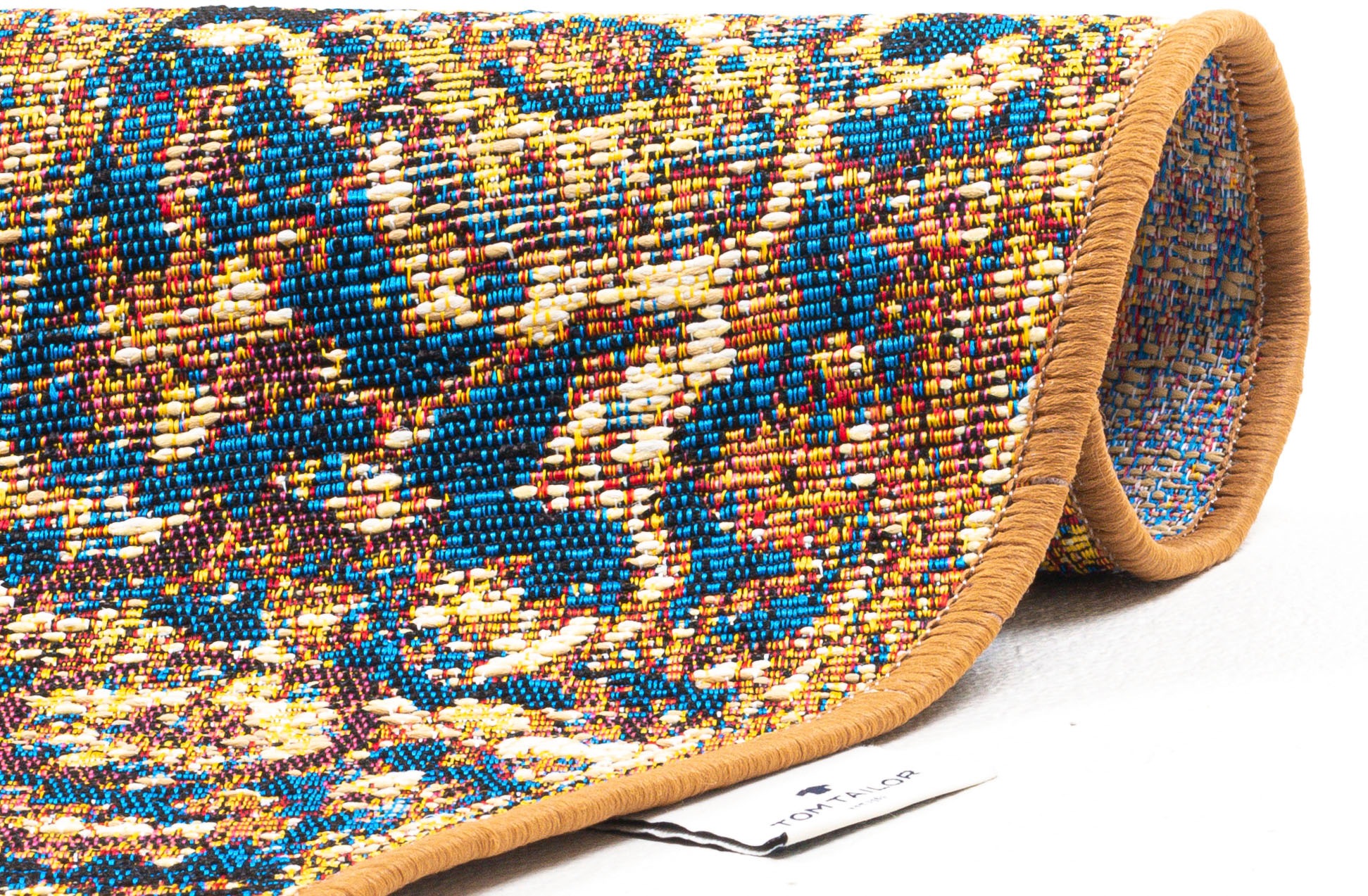 TOM TAILOR HOME Teppich »Funky Outdoor Orient One«, rund, 5 mm Höhe, Flachgewebe, Orient-Optik, In- und Outdoor geeignet, Wohnzimmer