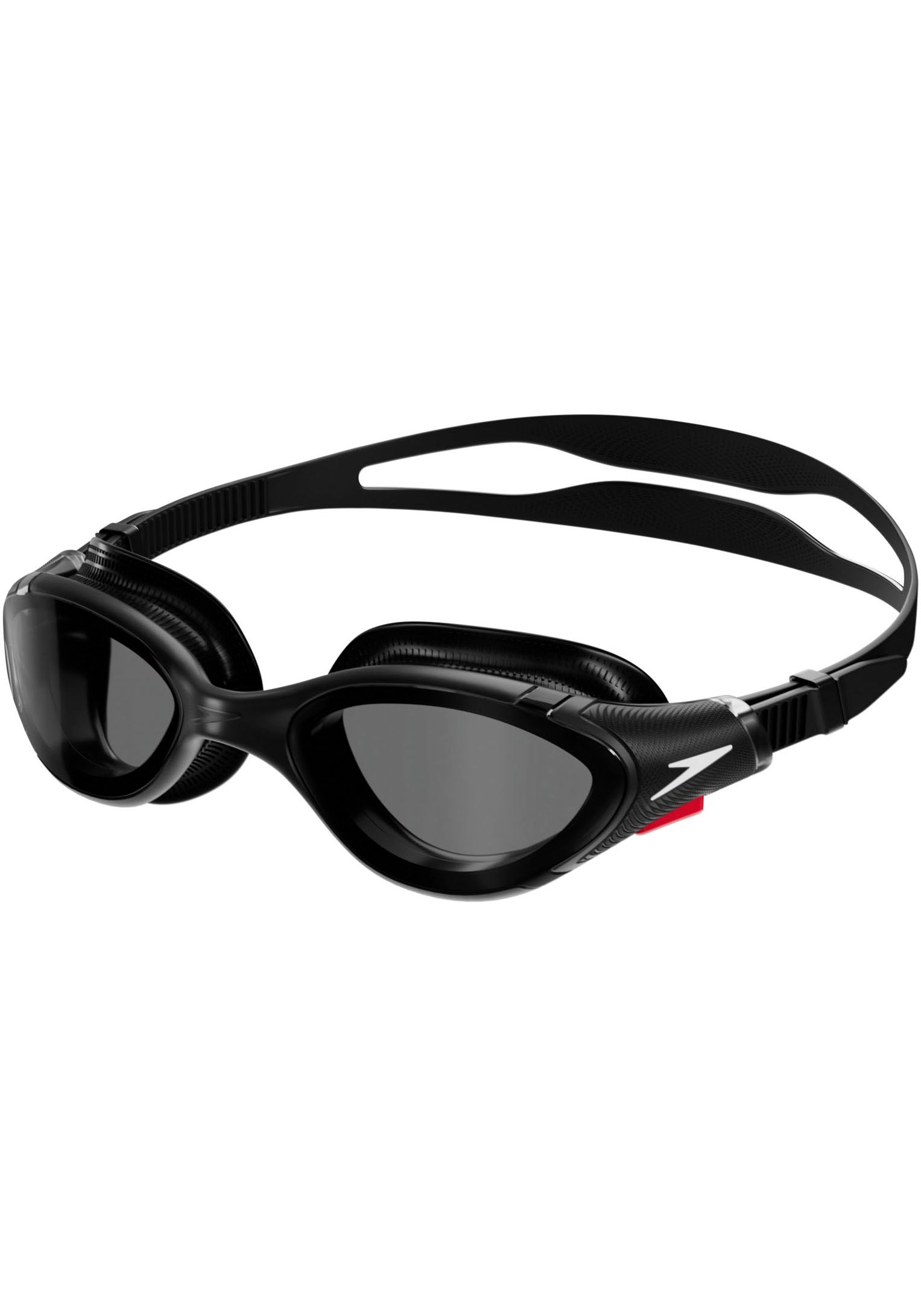 Speedo, Schwimmbrille »H Schwimmbrille« für Erwachsene, mit Markenlogo, formstabiles Material, black/smoke, Schwimmbrille