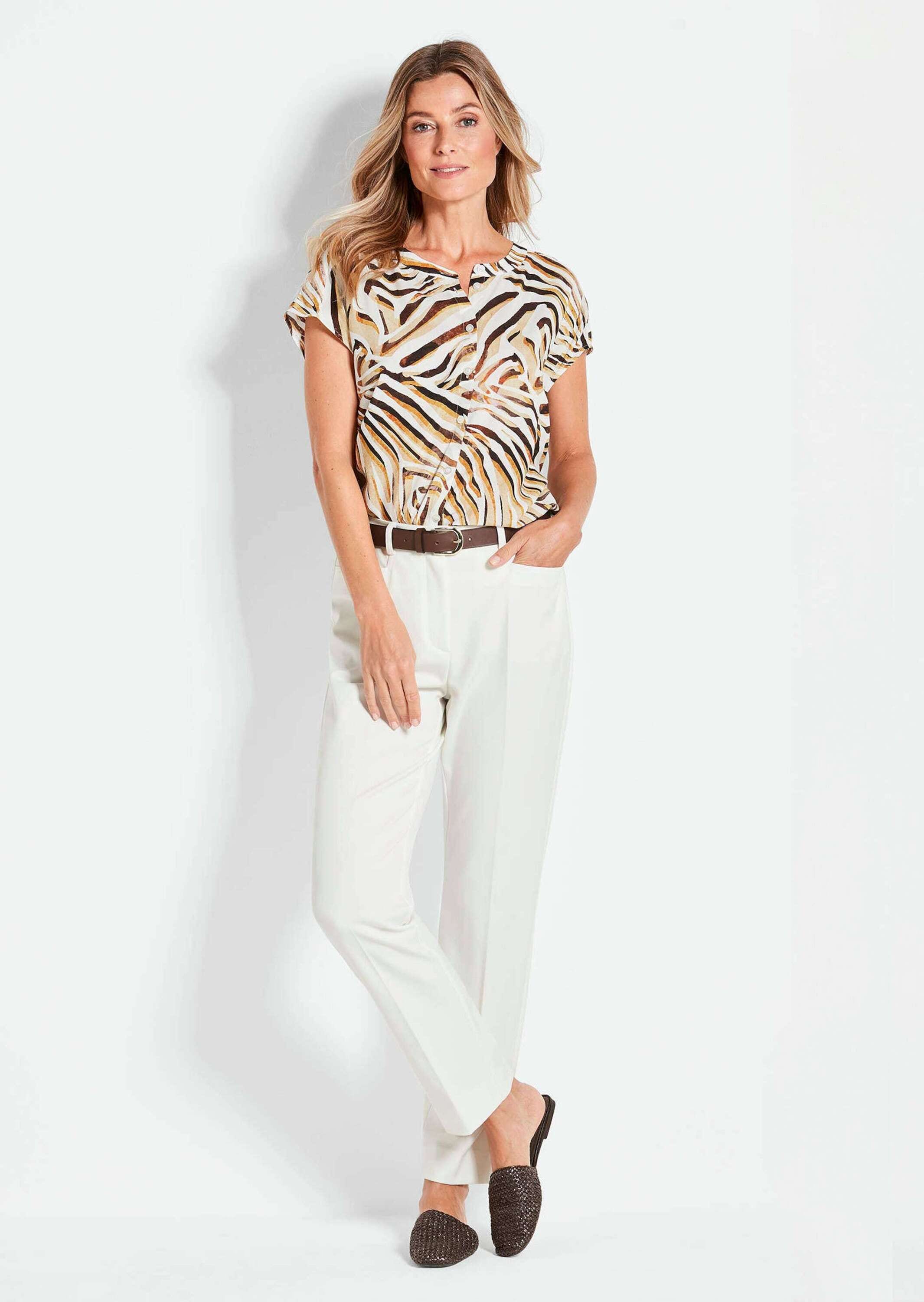 GOLDNER Stoffhose »Kurzgröße Bauchweghose Adelina mit Formbund«