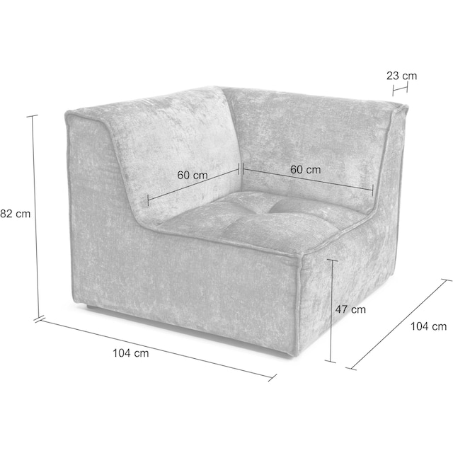 RAUM.ID Sofa-Eckelement »Monolid«, (1 St.), als Modul oder separat  verwendbar, für individuelle Zusammenstellung auf Raten kaufen