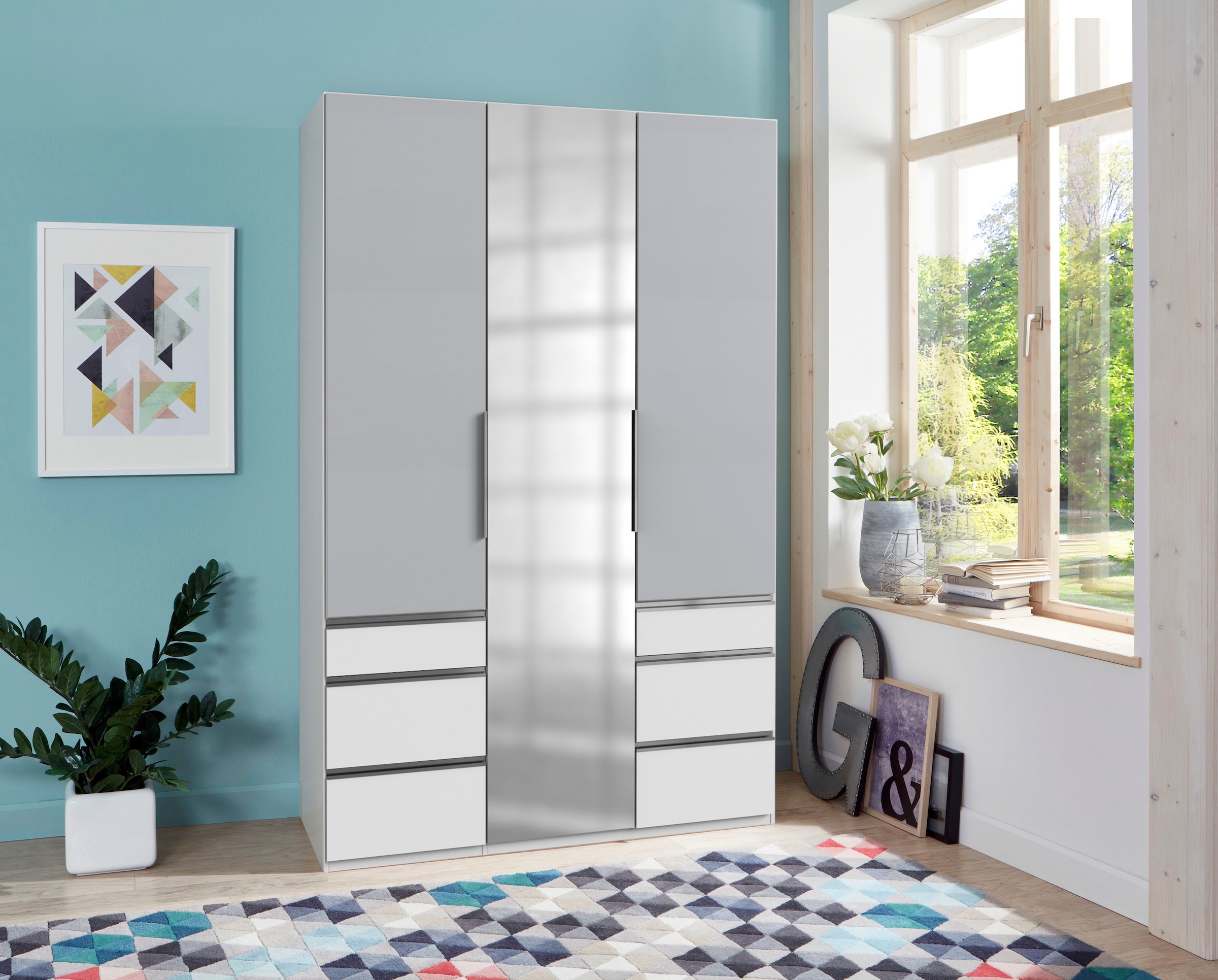 Kleiderschrank »Level by fresh to go«, mit Spiegeltüren und Schubladen