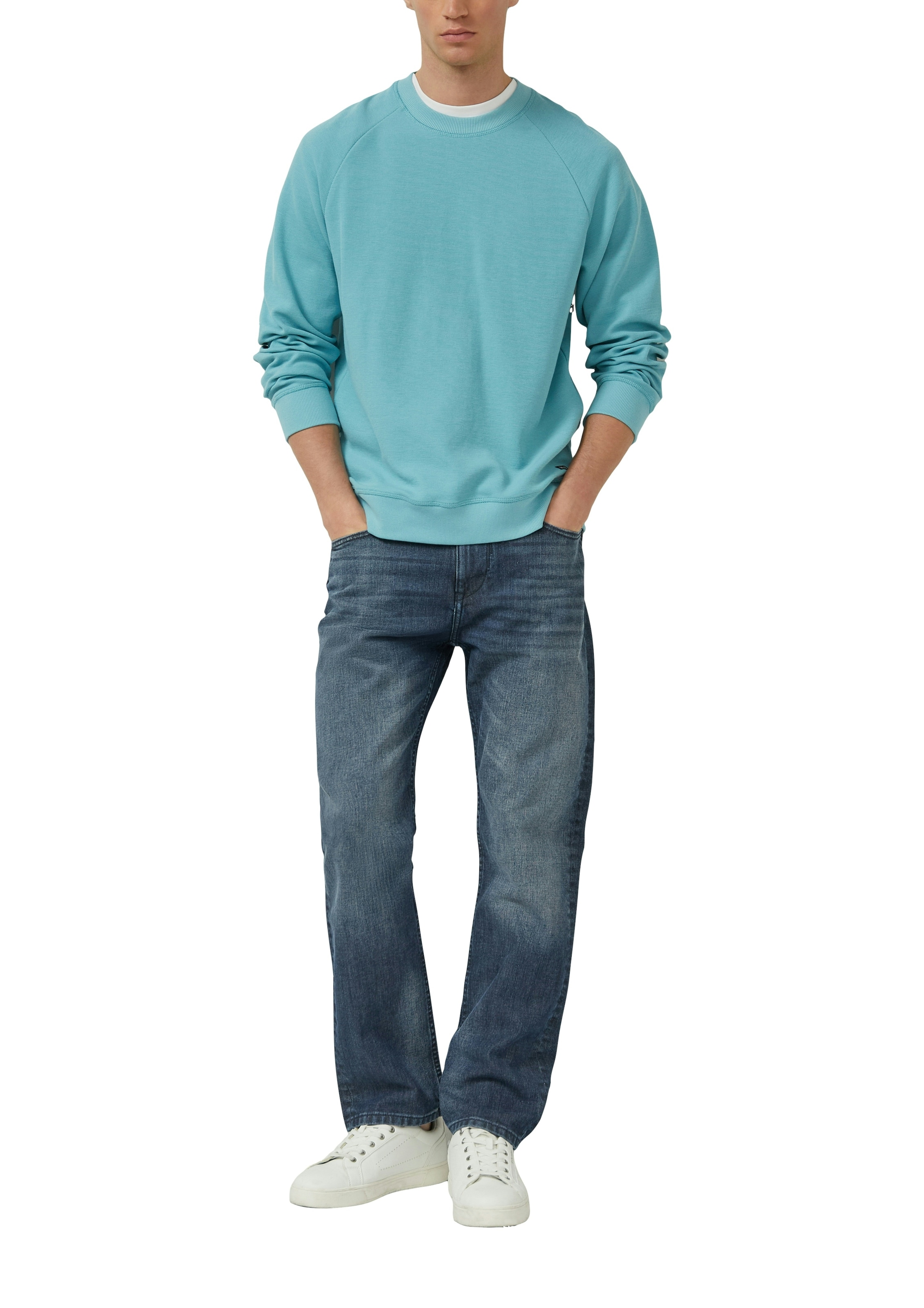 s.Oliver Sweatshirt , unifarben, aus reiner Baumwolle
