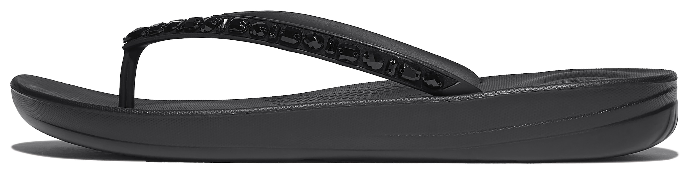 Fitflop Zehentrenner »iQUSHION MULTI-CRYSTAL«, Sandale, Flats, Pool Slides mit Schmucksteinen verziert