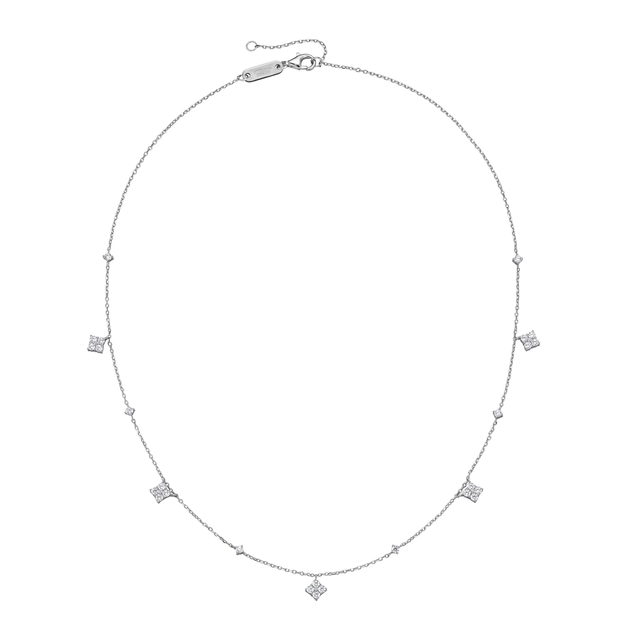 GIORGIO MARTELLO MILANO Collier »Collier mit Behang, weiße Zirkonia, Silber 925«
