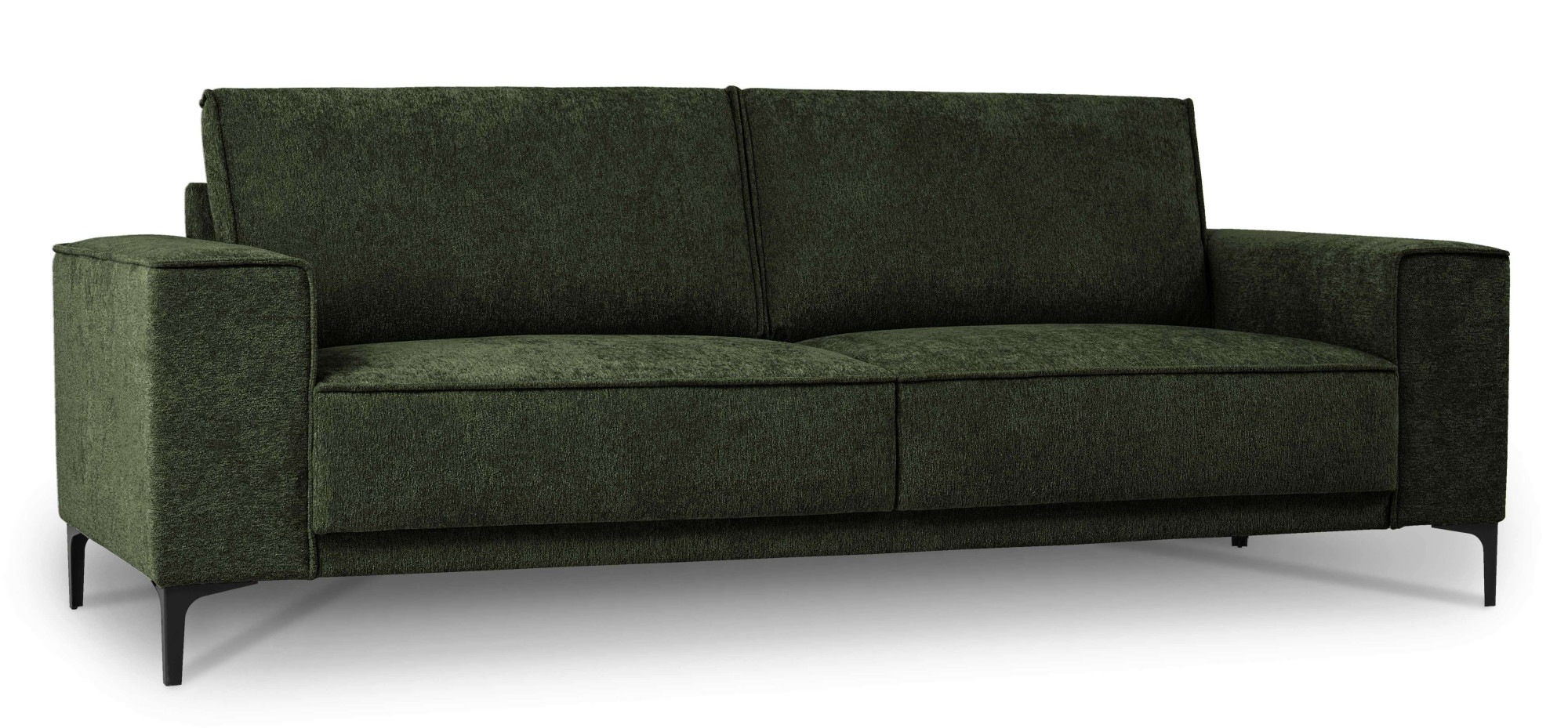 Places of Style 3-Sitzer »3er Sofa Oland, Struktur, Flachgewebe, Luxus-Microfaser, Boucle«, 224 cm, Wellenunterfederung, Skandi-Design, Metallfüße