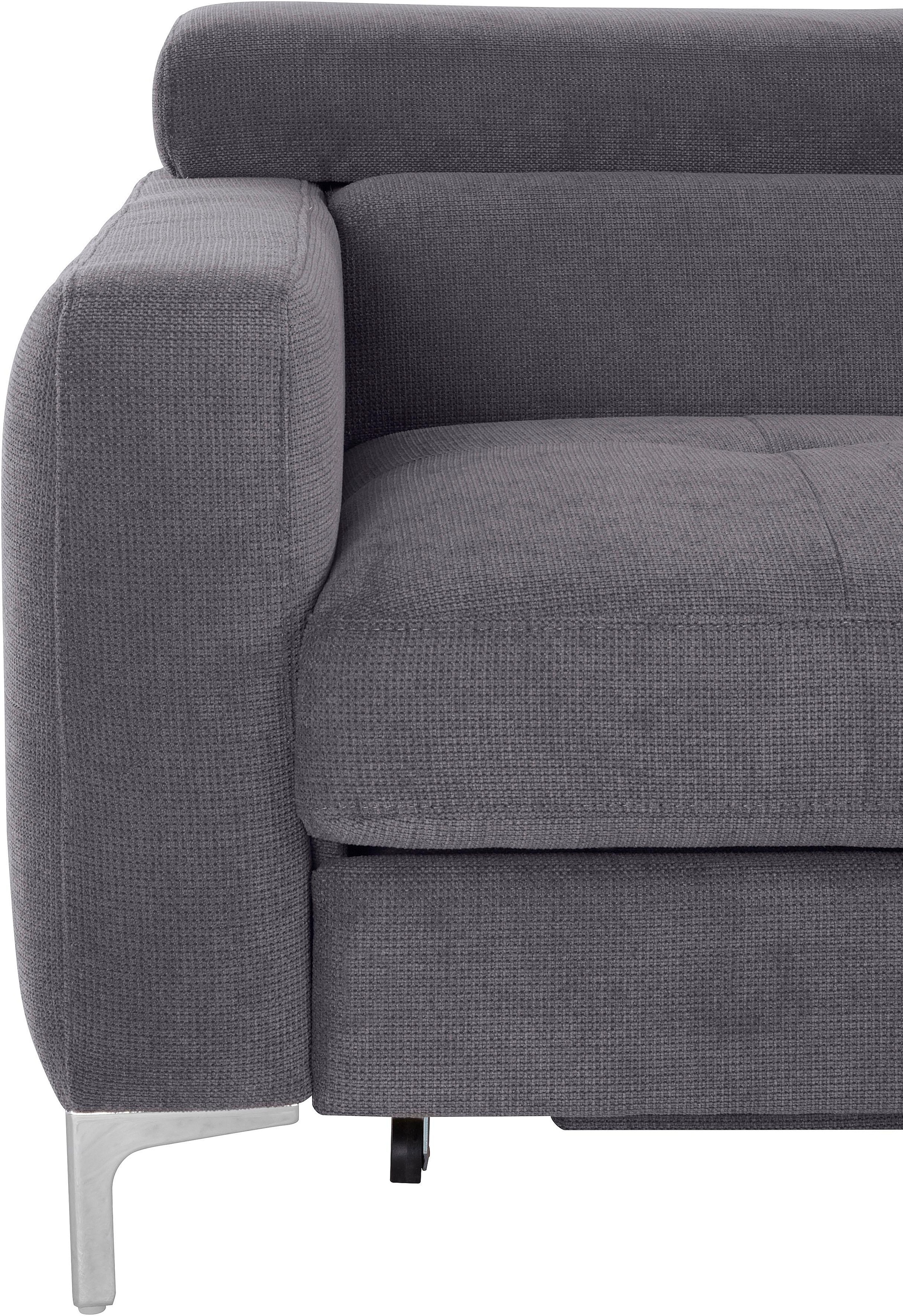COTTA Ecksofa »Sammy L-Form«, inklusive Kopfteilverstellung, wahlweise mit Bettfunktion