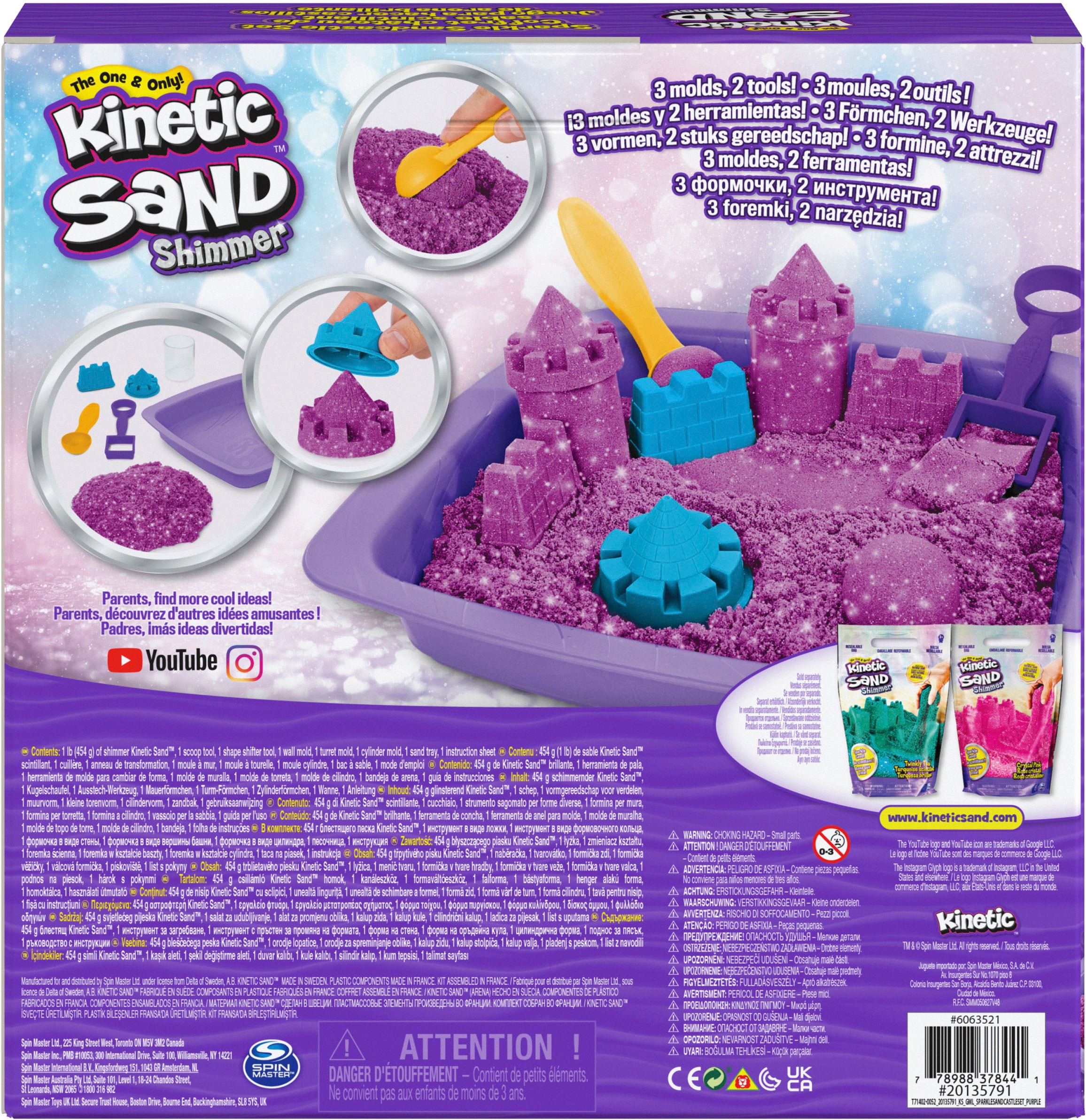 Spin Master Kreativset »Kinetic Sand, Schimmer Sandbox Set lila«, Made in  Europe bei