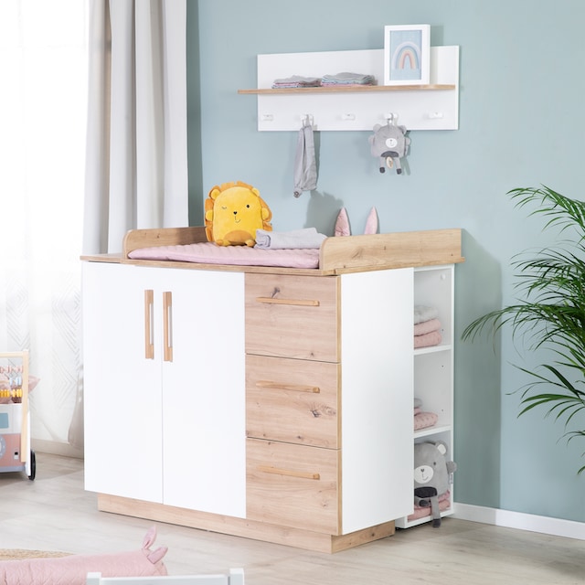 roba® Seitenregal »Universales Standregal für Babyzimmer, aus Holz«, nutzbar  als Seitenregal unter Wickelkommode oder Standregal auf Raten kaufen