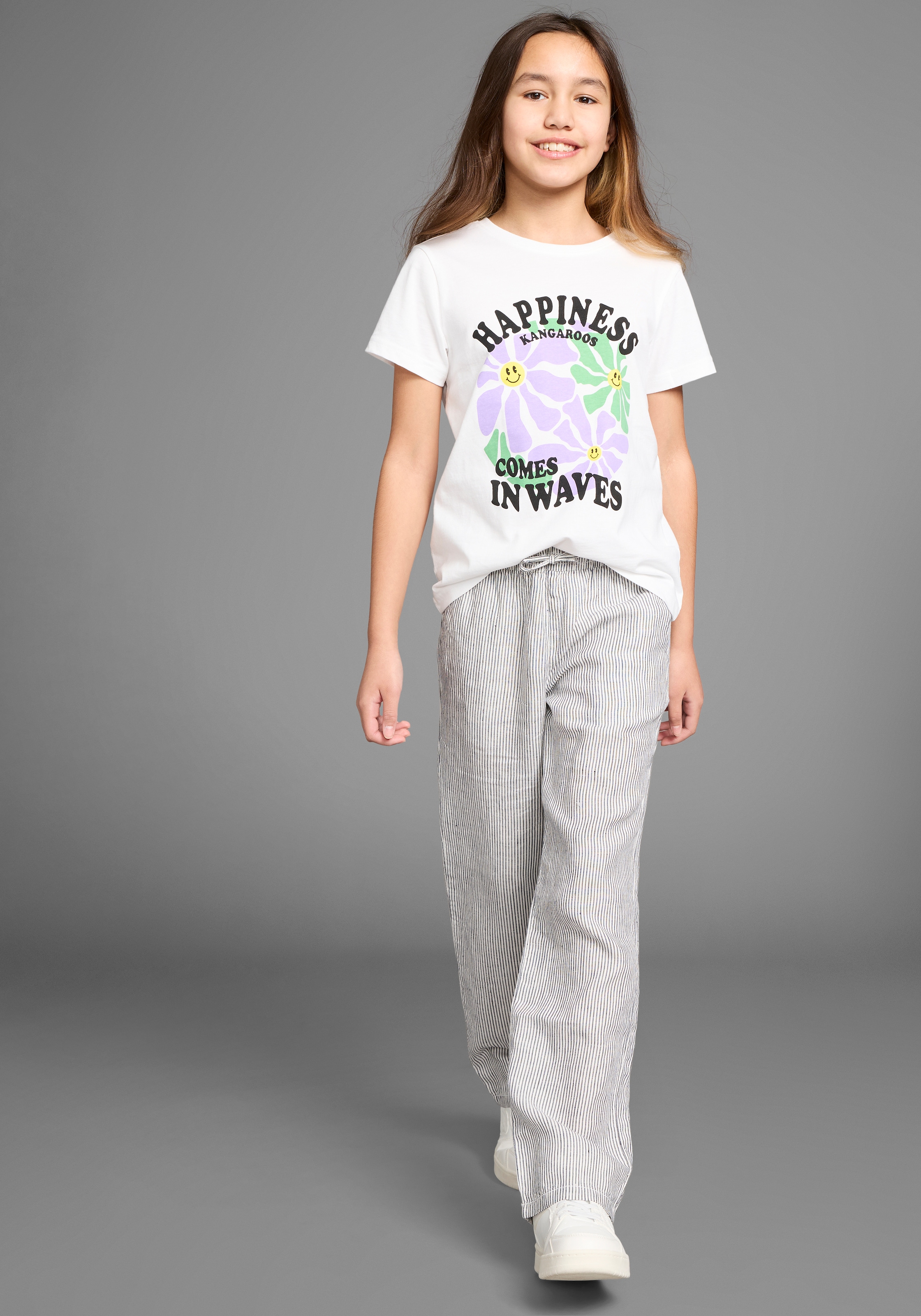 KangaROOS T-Shirt »HAPPINESS COMES« großer Frontprint