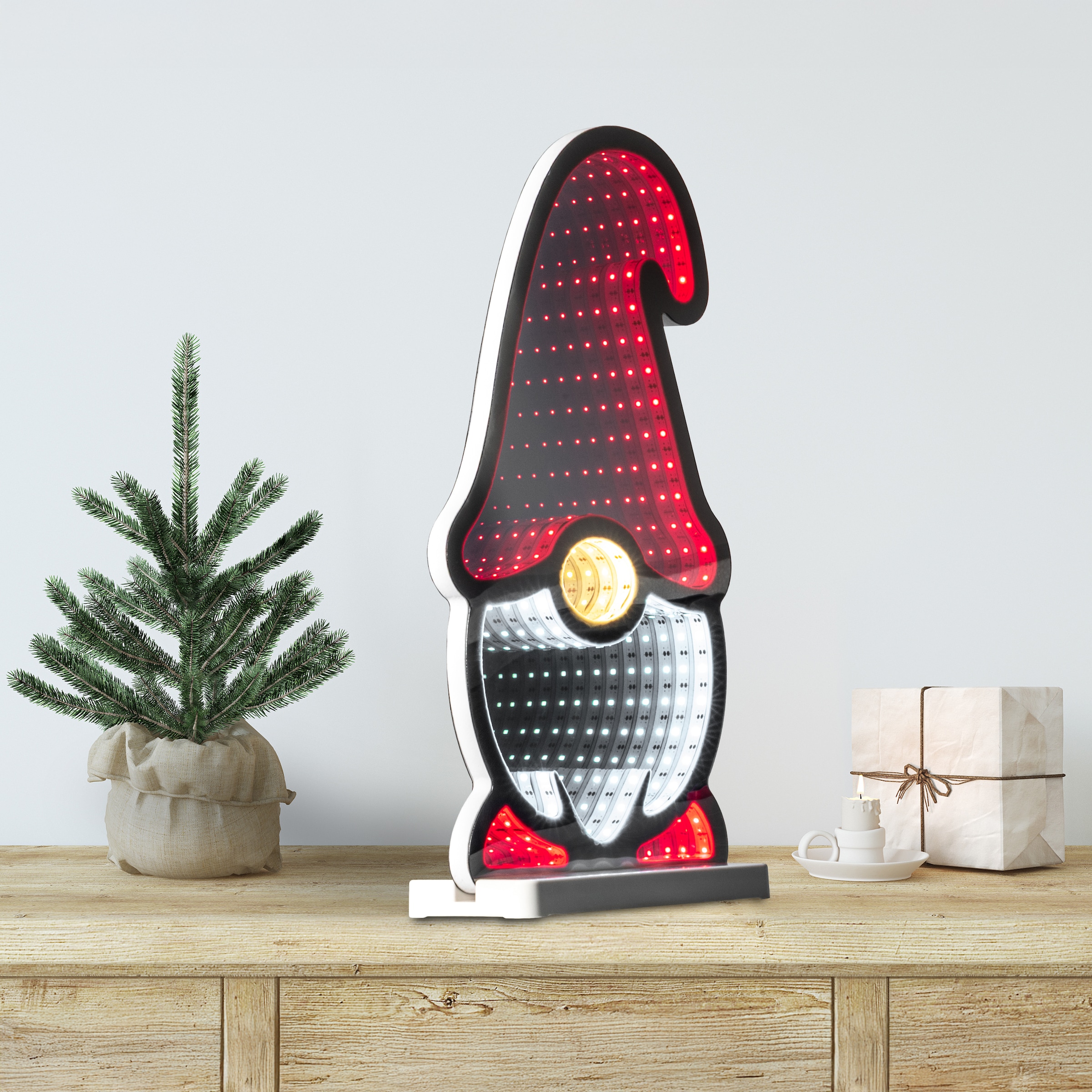 my home LED Dekofigur »LED-Wichtel Evaya« LED-Modul Warmweiß Tiefenillusion mit 3D-Effekt, von beiden Seiten zu sehen